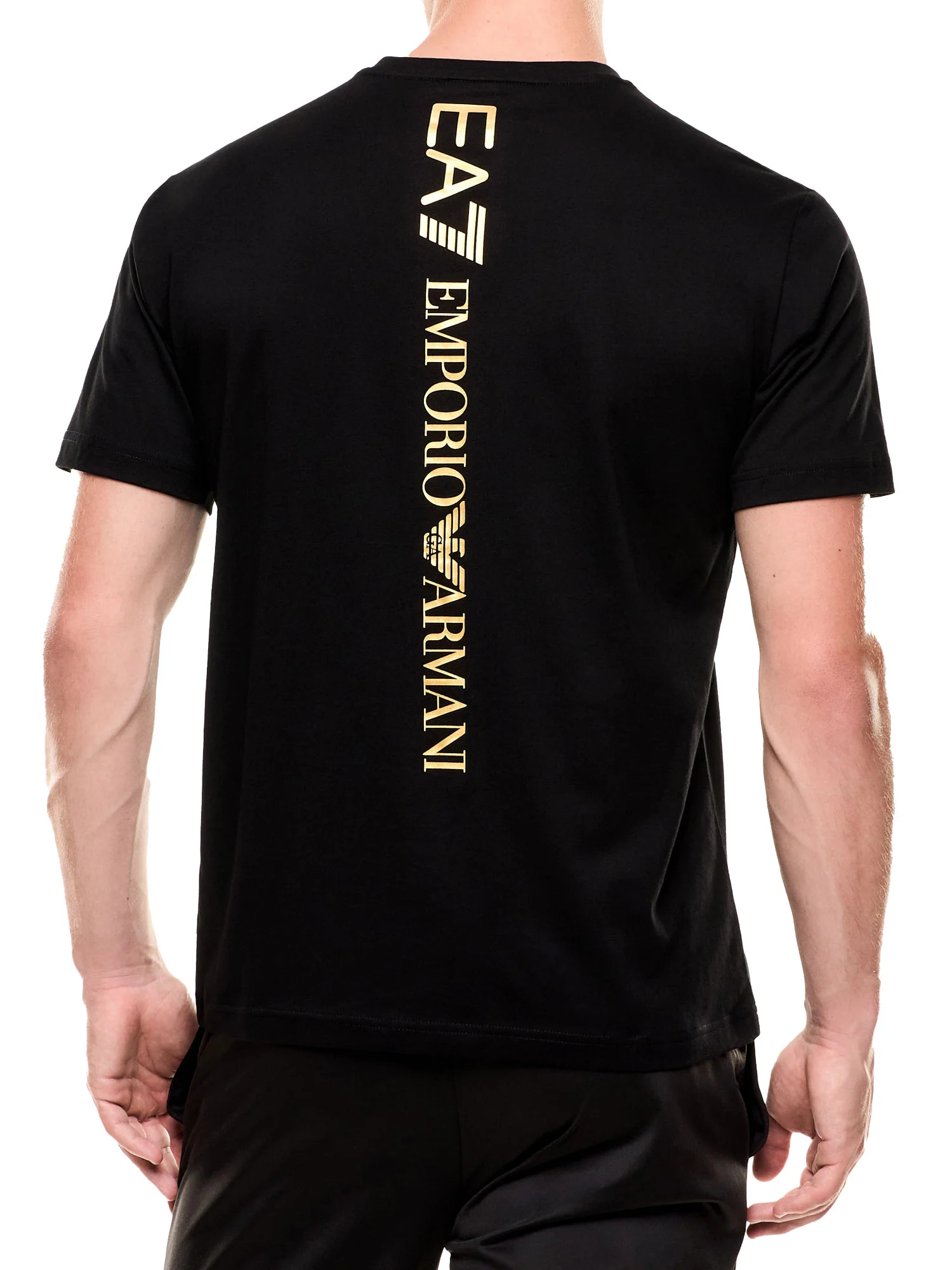 T-shirt EA7 uomo manica corta basic nero/oro - Image 2