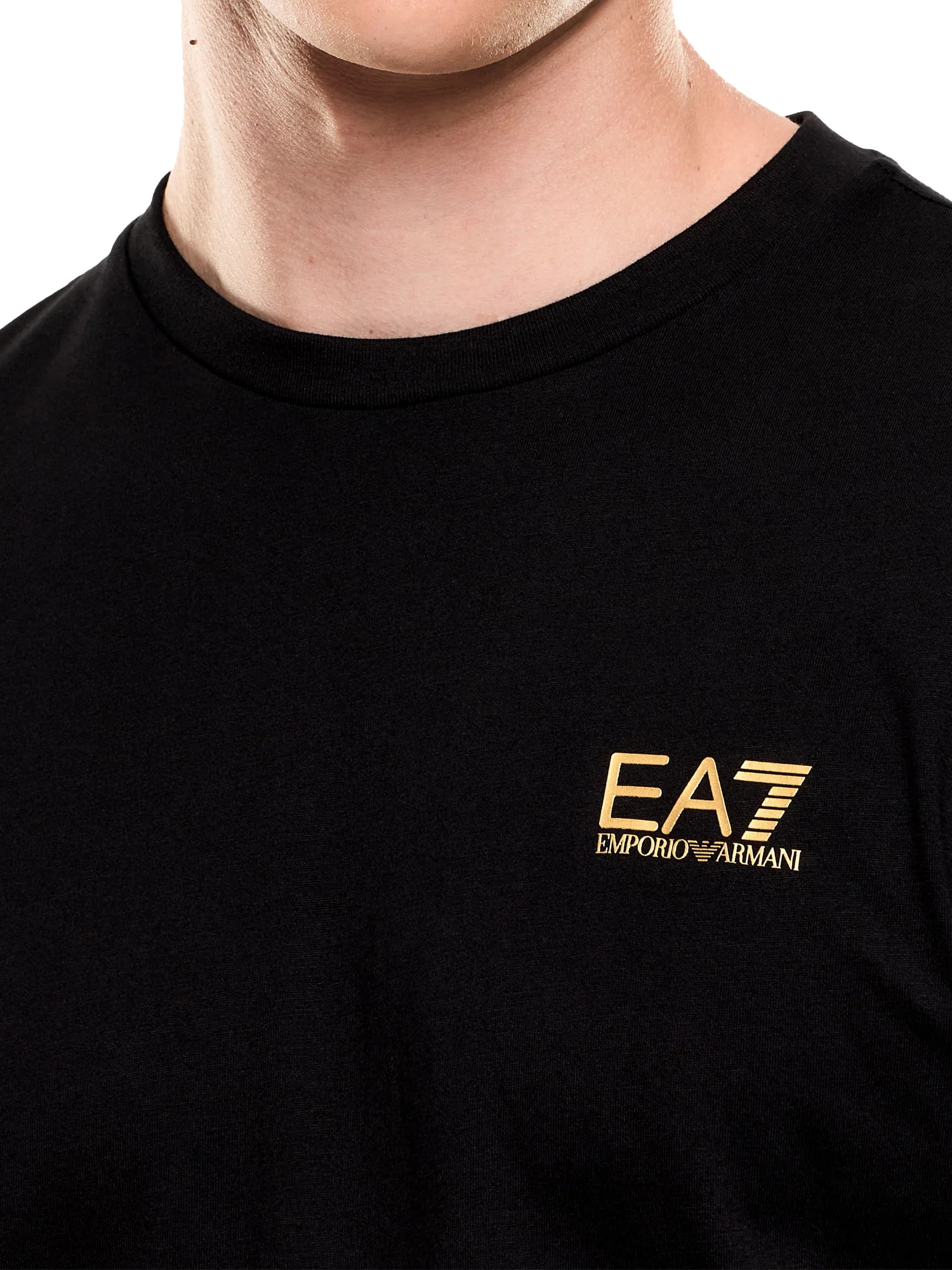 T-shirt EA7 uomo manica corta basic nero/oro - Image 3