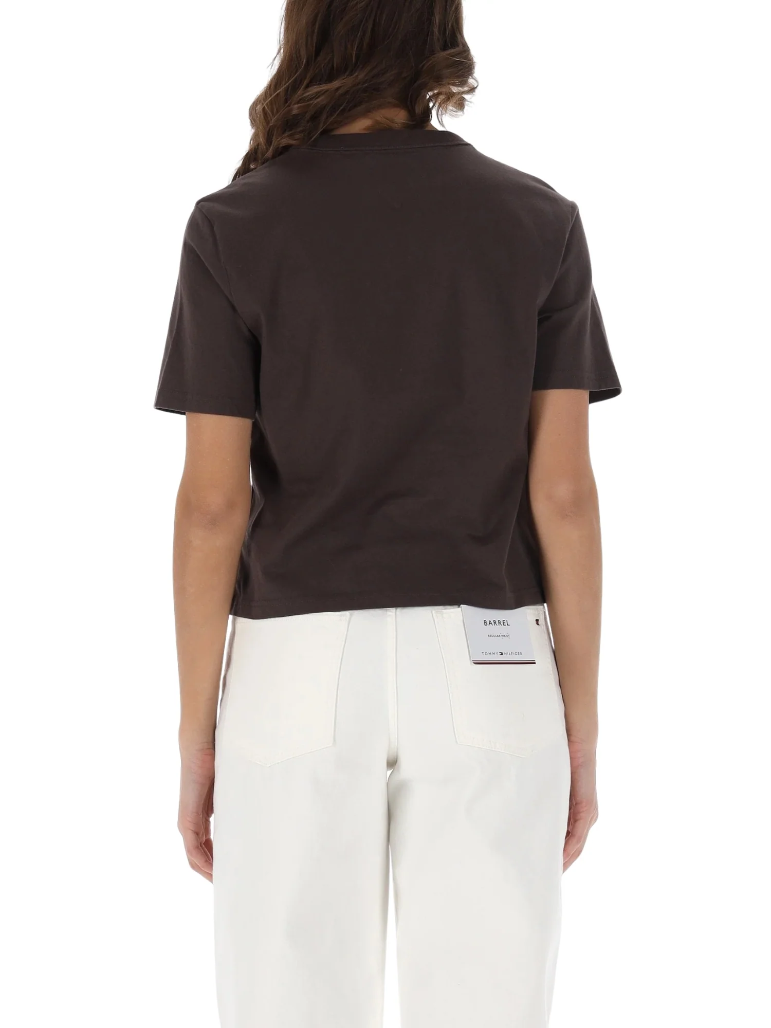 T-shirt con maniche corte modello box badge moro - Image 2