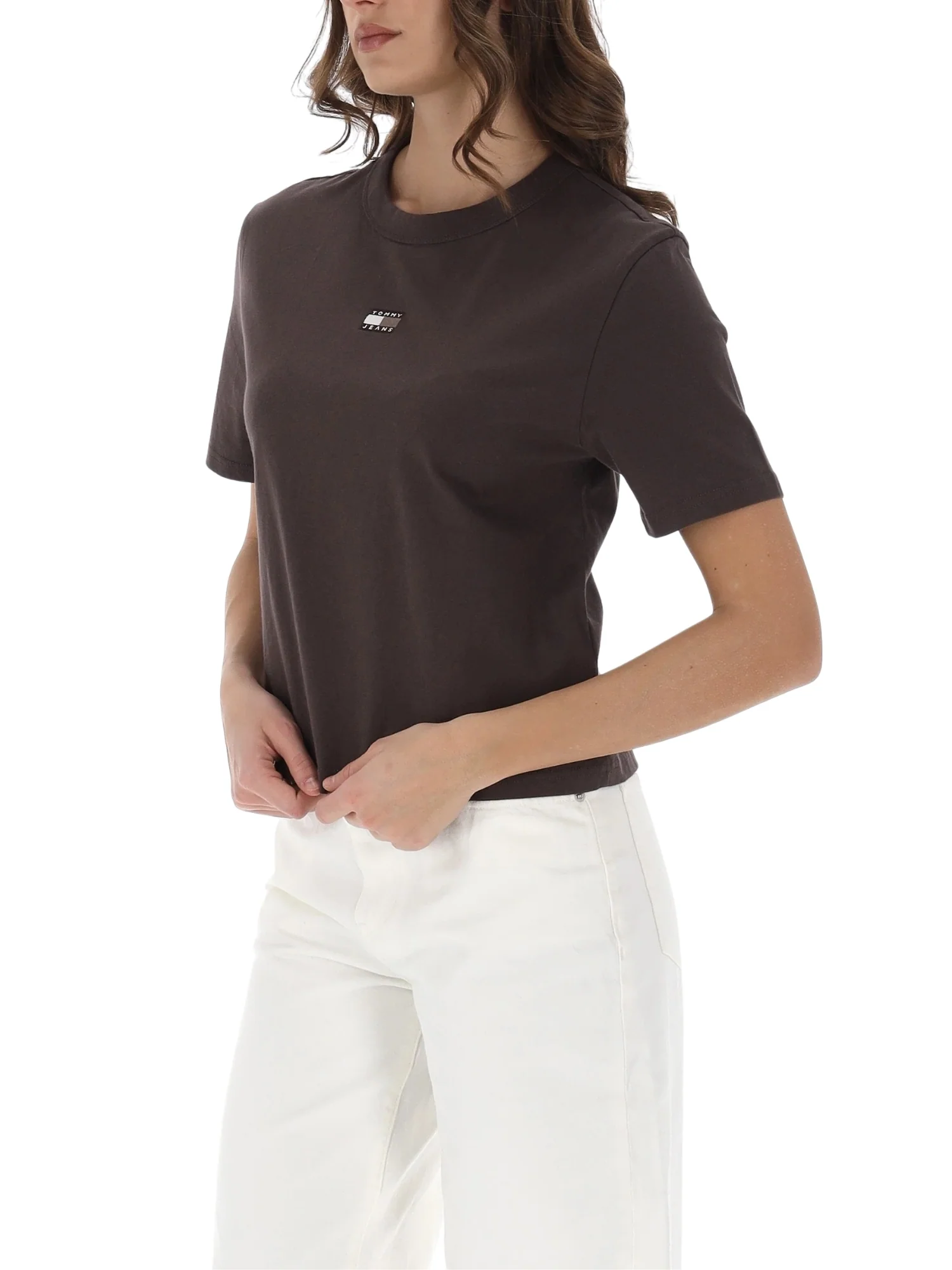 T-shirt con maniche corte modello box badge moro - Image 4