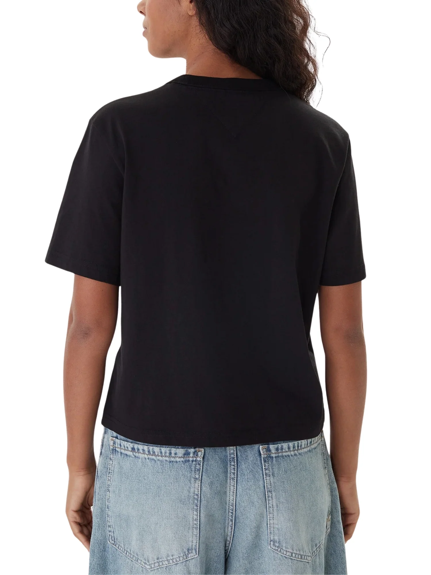 T-shirt con maniche corte modello box badge nero - Image 2