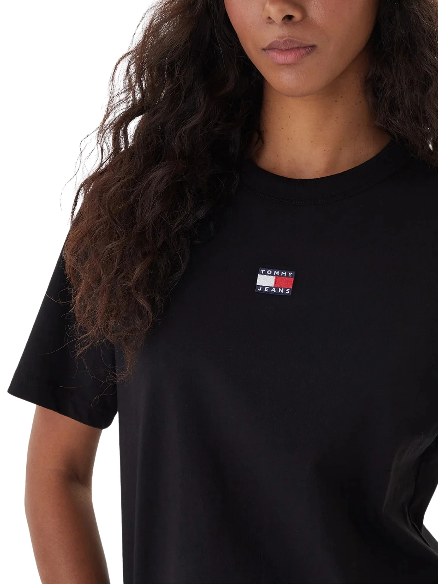 T-shirt con maniche corte modello box badge nero - Image 3
