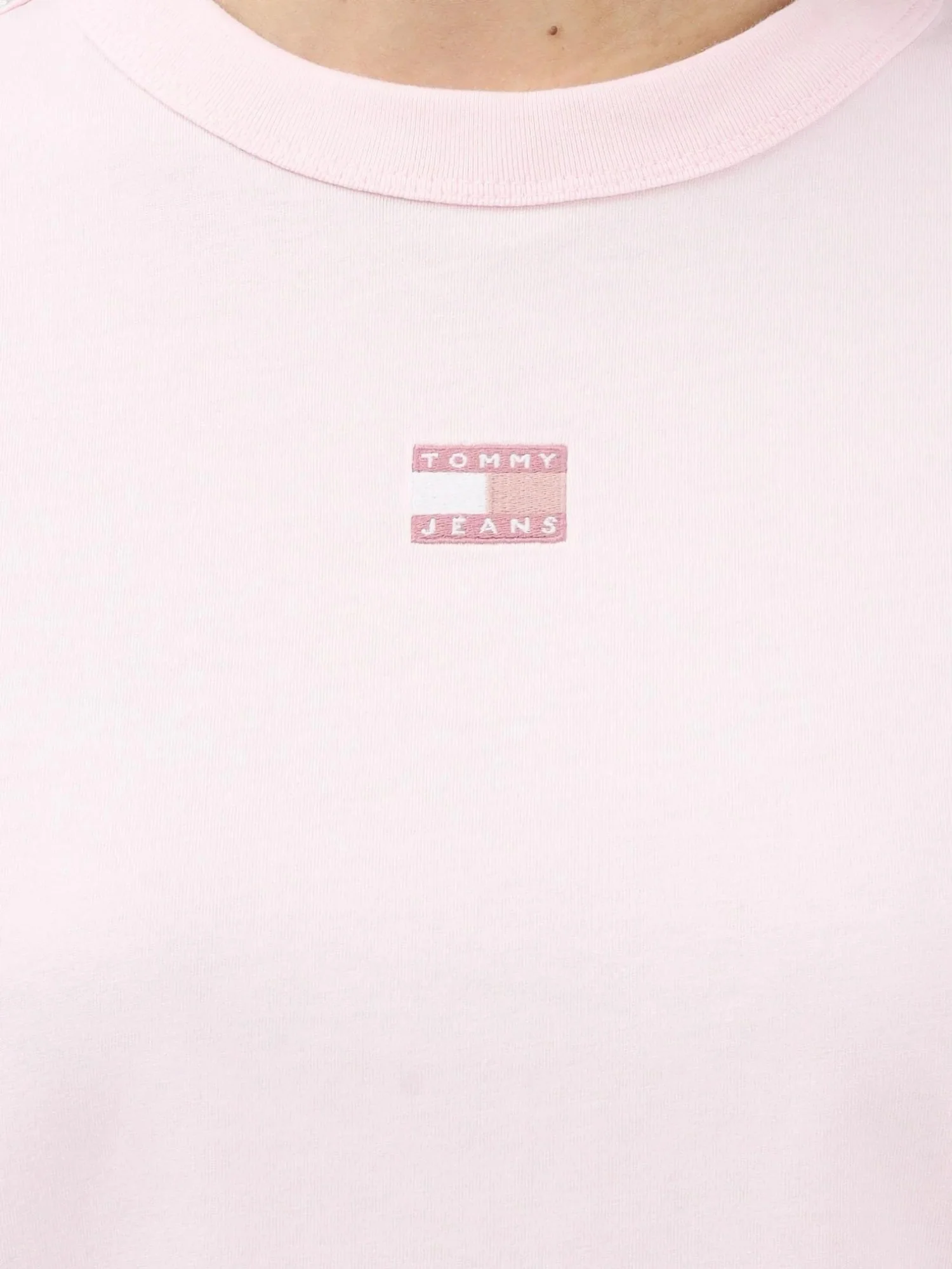 T-shirt con maniche corte modello box badge rosa - Image 3