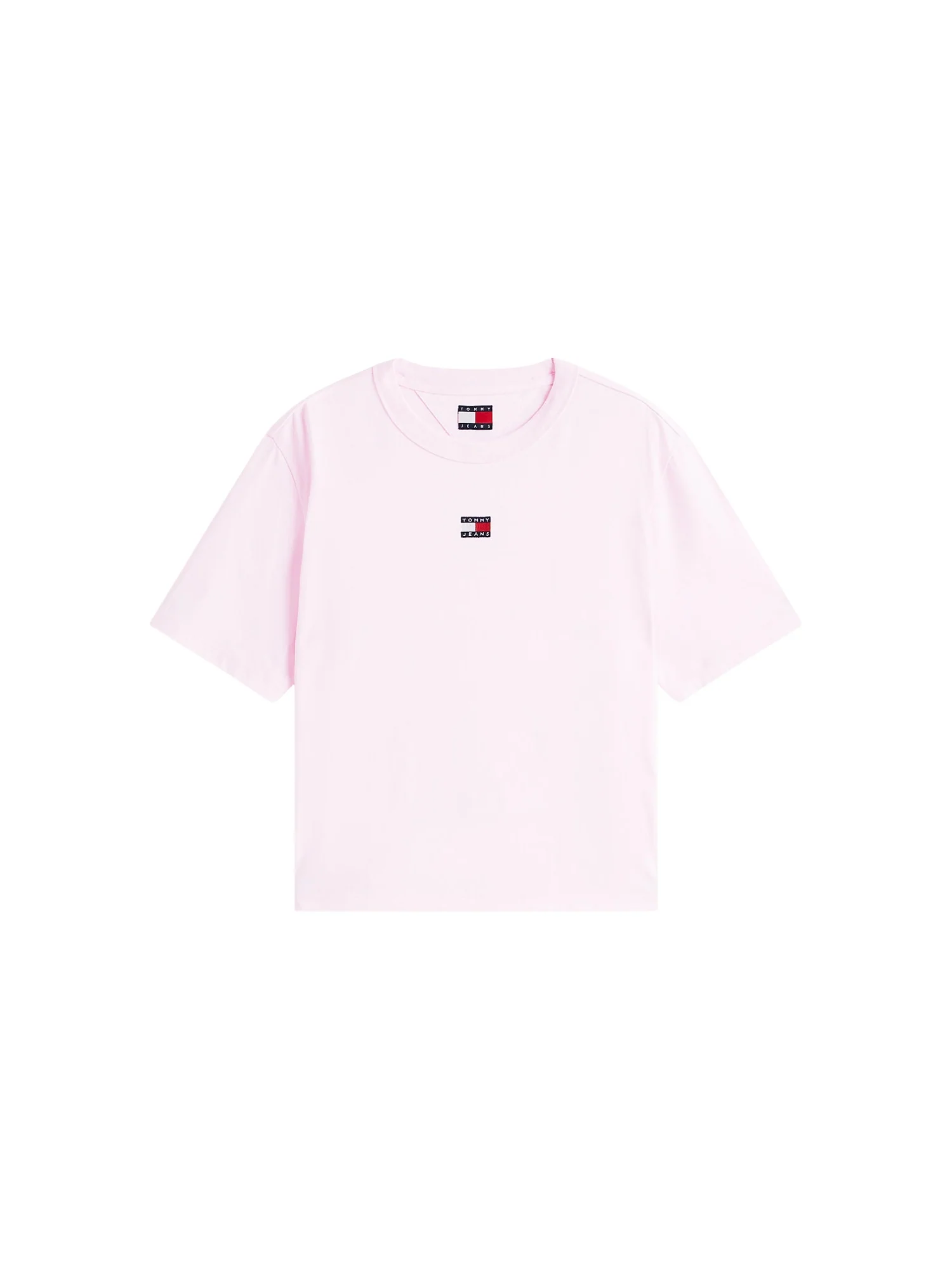 T-shirt con maniche corte modello box badge rosa - Image 3