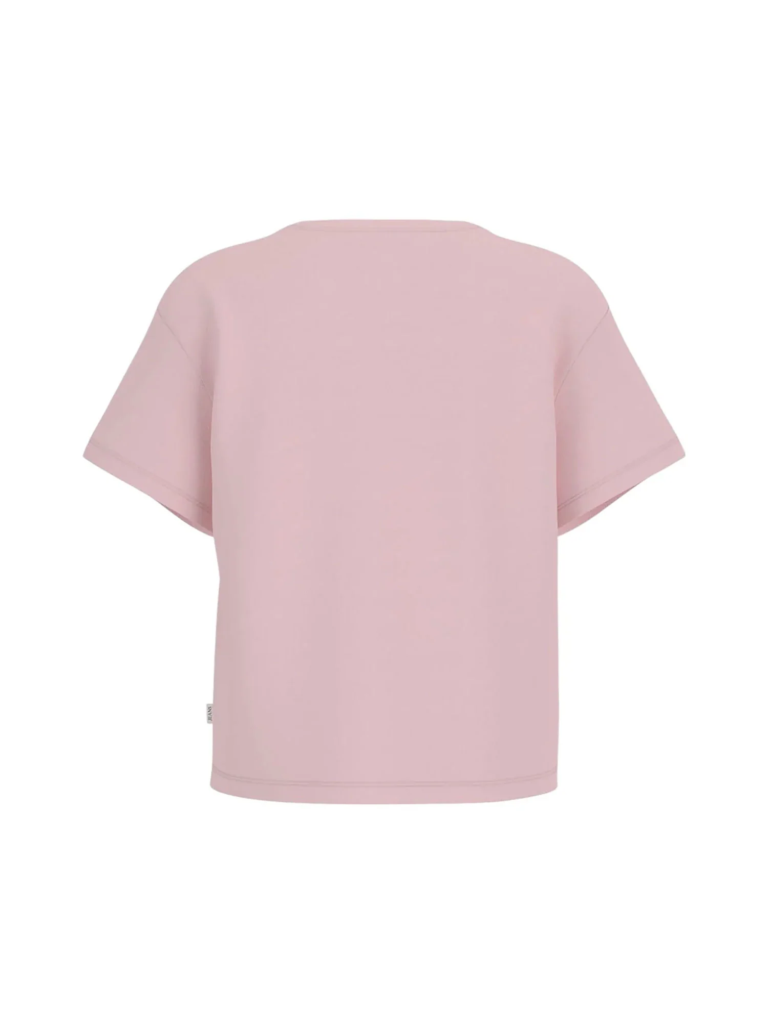 T-shirt Guess donna manica corta Boxy Mini Triangle rosa - Image 2