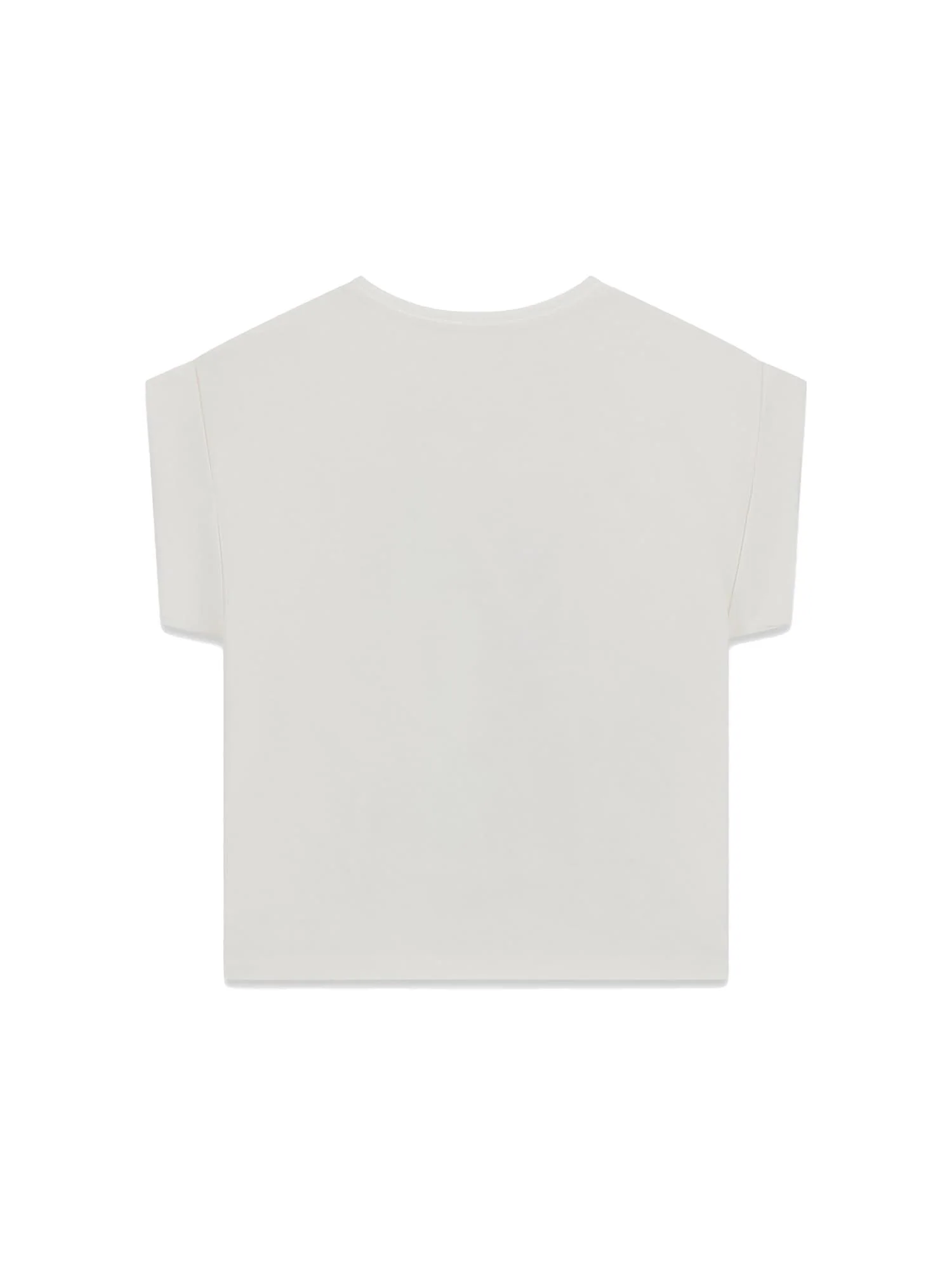 T-shirt Guess Bambina boxy logo strass bianco - Image 2