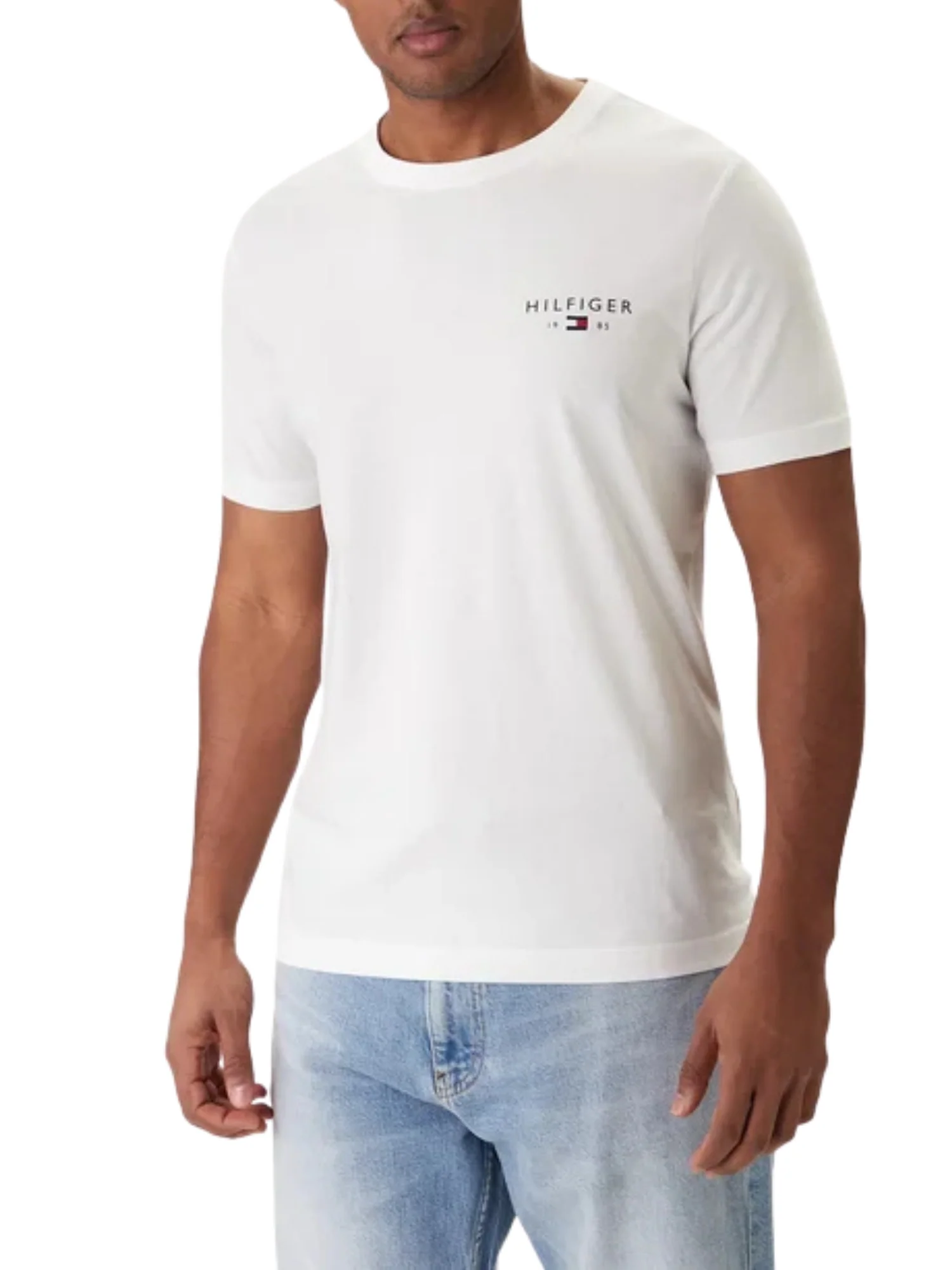 T-shirt con maniche corte Tommy Hilfiger modello brand love bianco