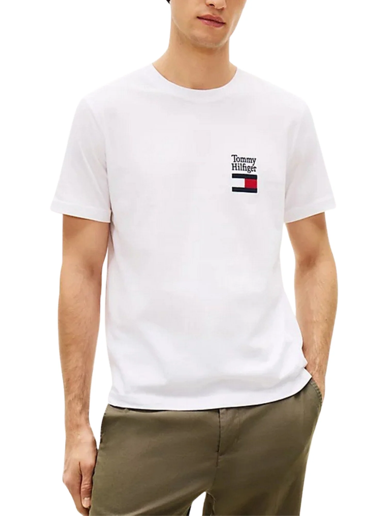 T-shirt con maniche corte Tommy Hilfiger modello brand love bianco