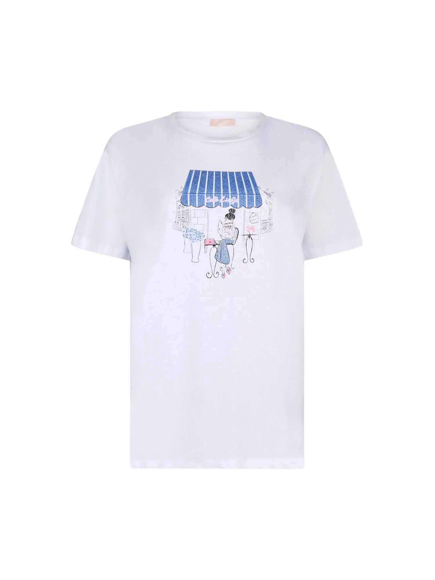 T-shirt Liu Jo Donna manica corta cafe MC  bianco - Image 4