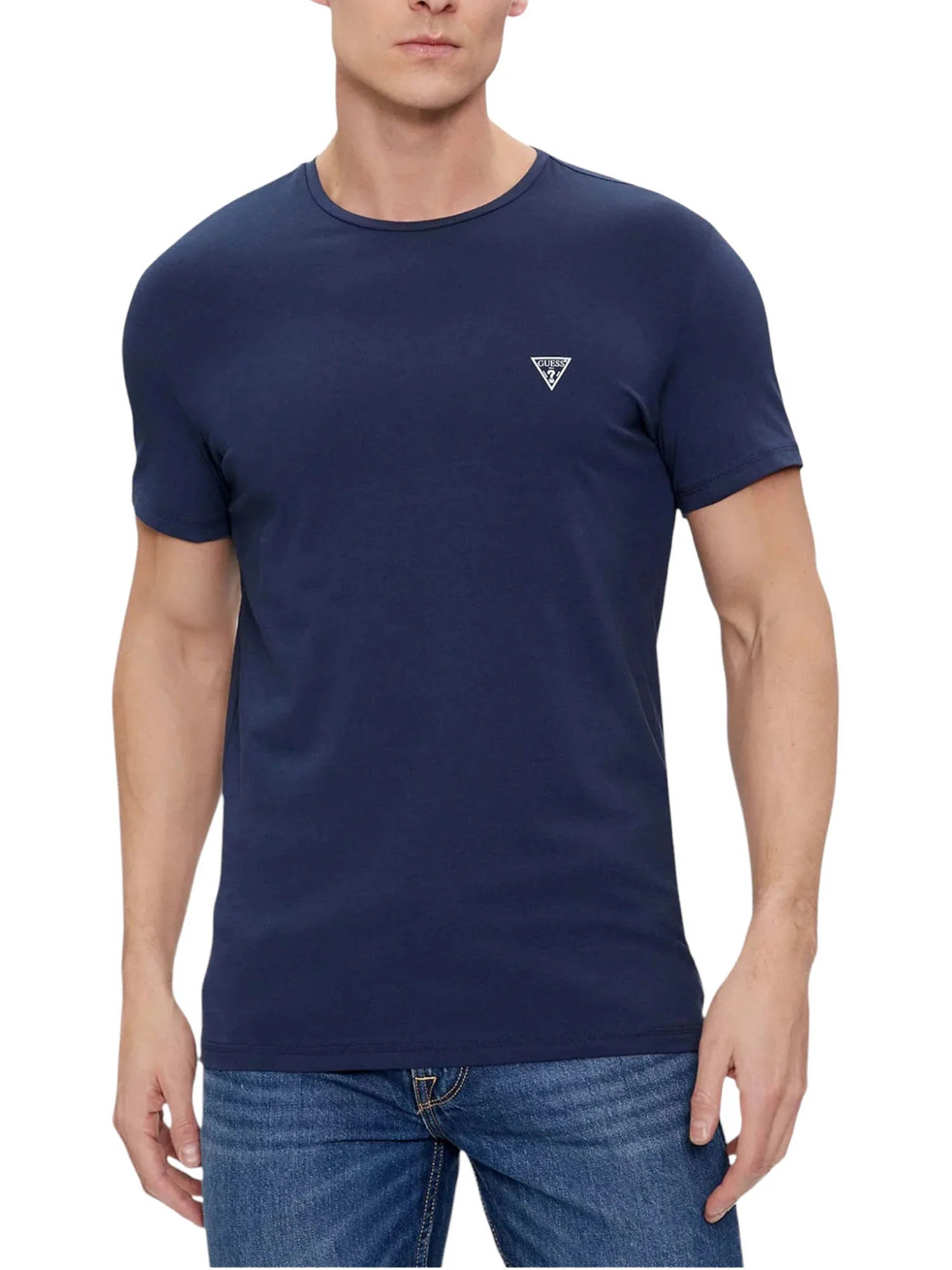 T-Shirt Guess Uomo manica corta 2Pack Caleb Hero
 blu
