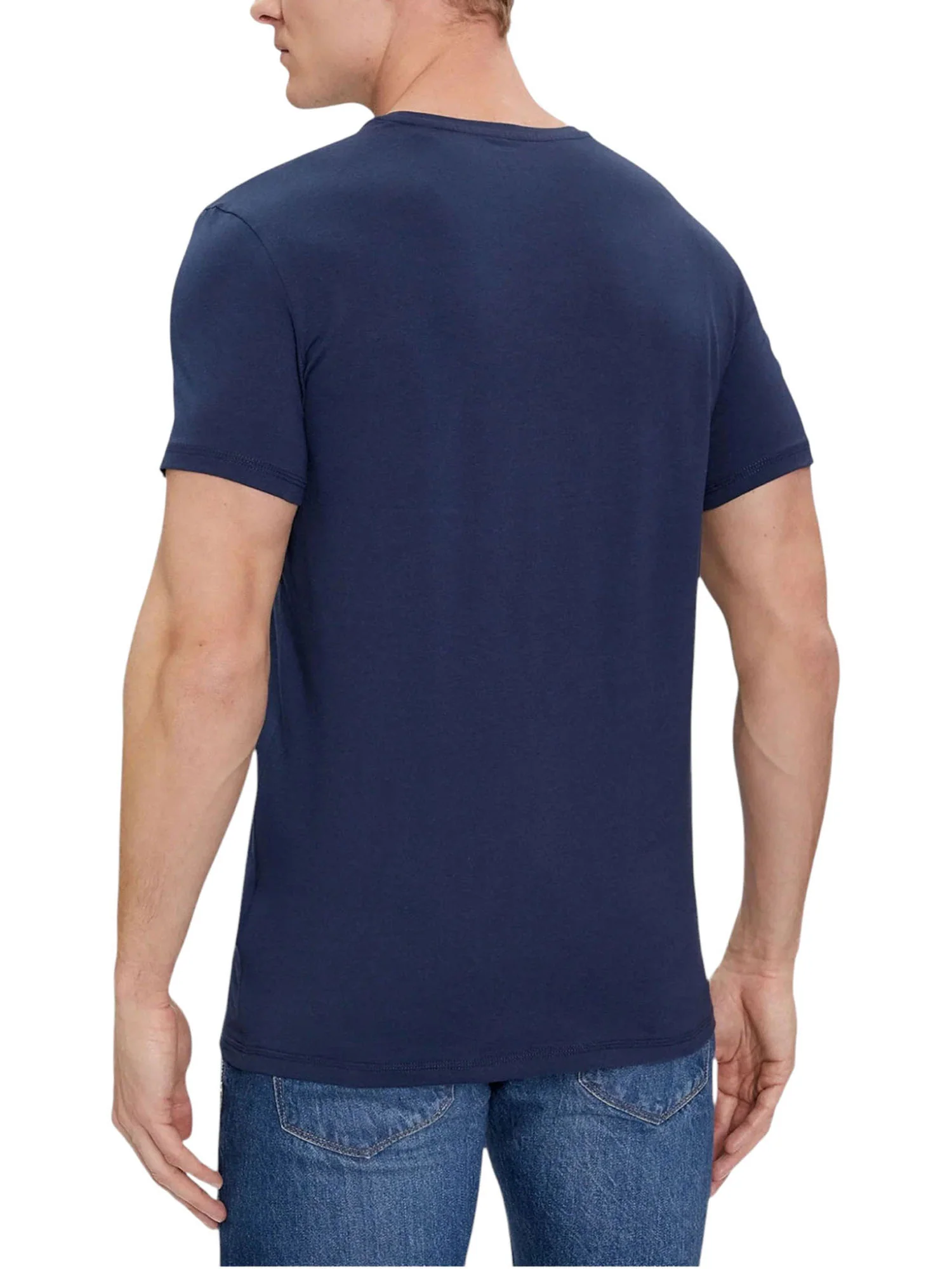T-Shirt Guess Uomo manica corta 2Pack Caleb Hero
 blu - Image 2