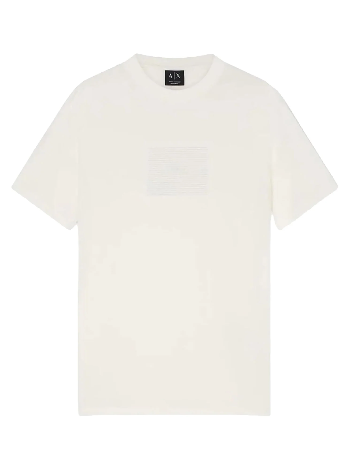 T-shirt Armani Exchange Uomo manica corta central patch bianco