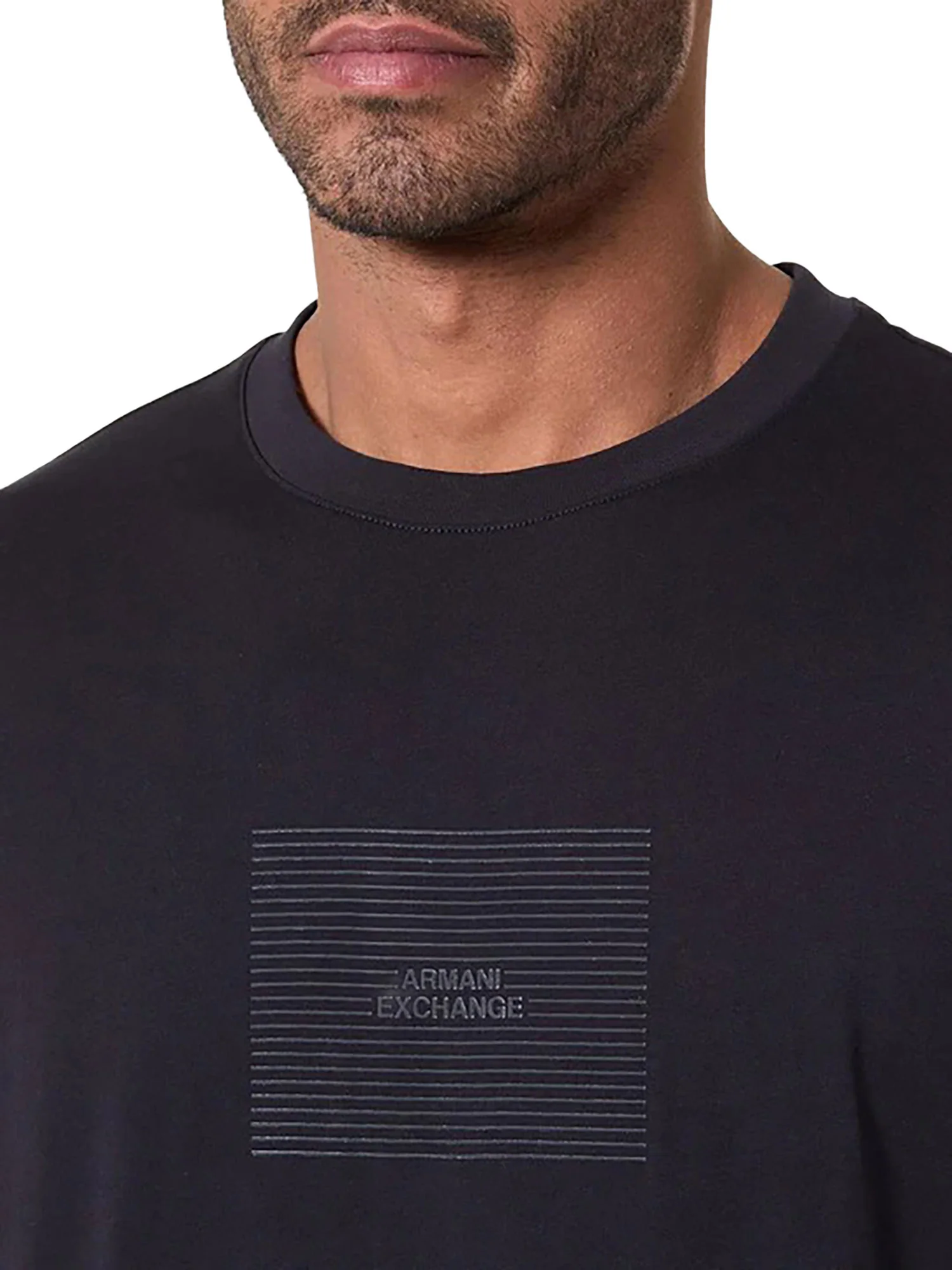 T-shirt Armani Exchange Uomo manica corta central patch blu - Image 3