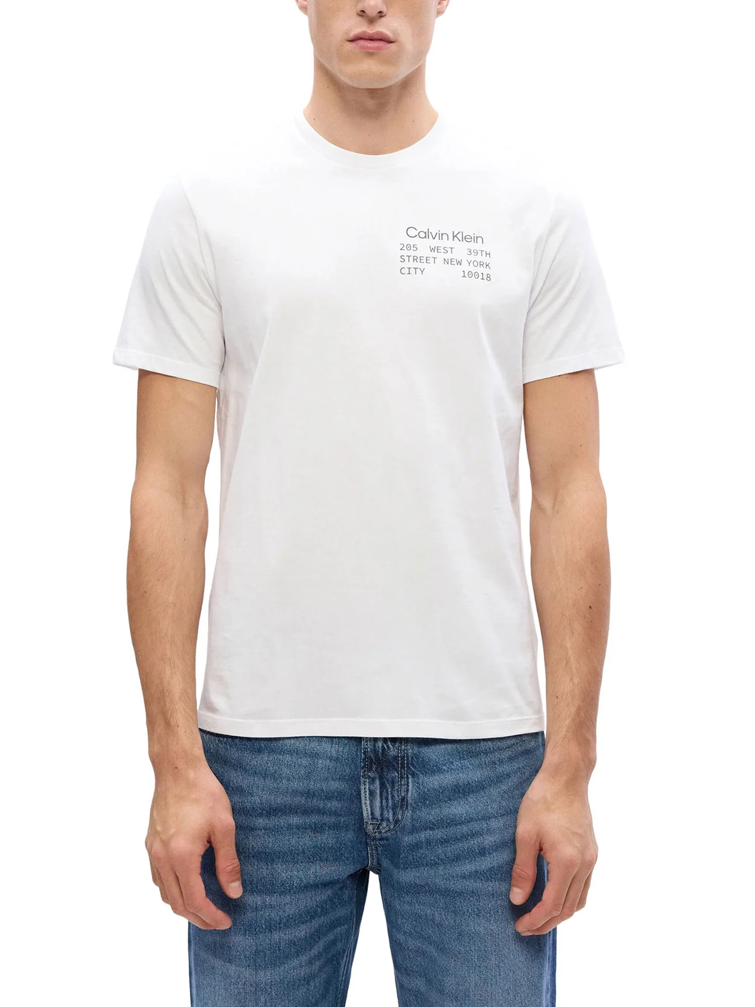 T-shirt Calvin Klein Jeans Uomo manica corta box graphic Bianco