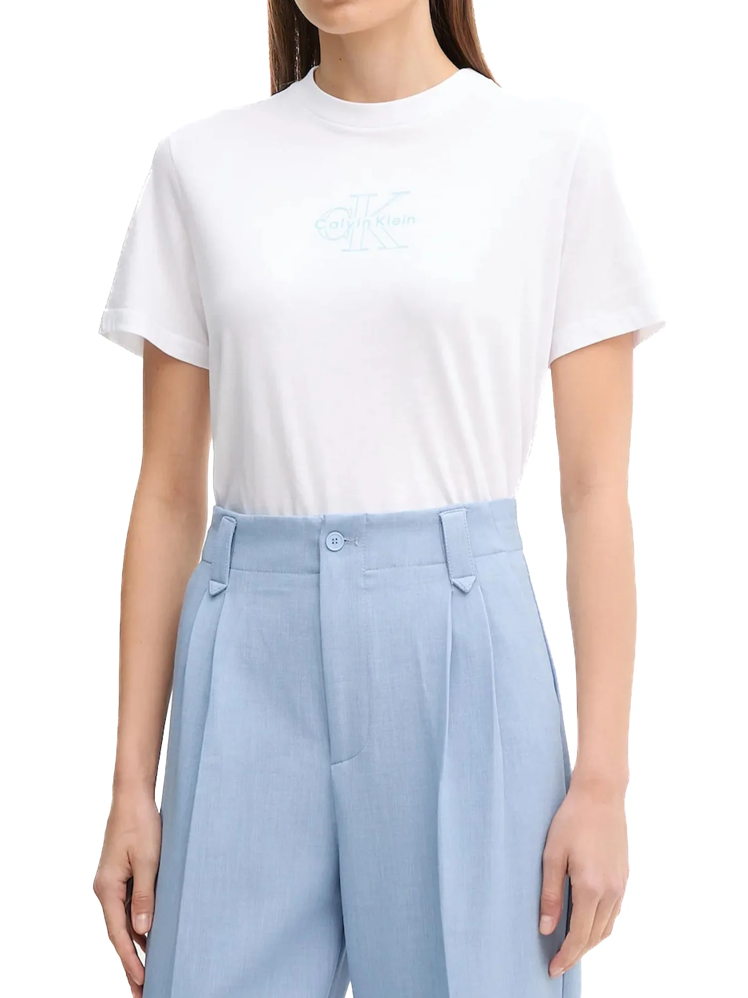 T-shirt Calvin Klein classic fit con logo grafico bianco - Image 5