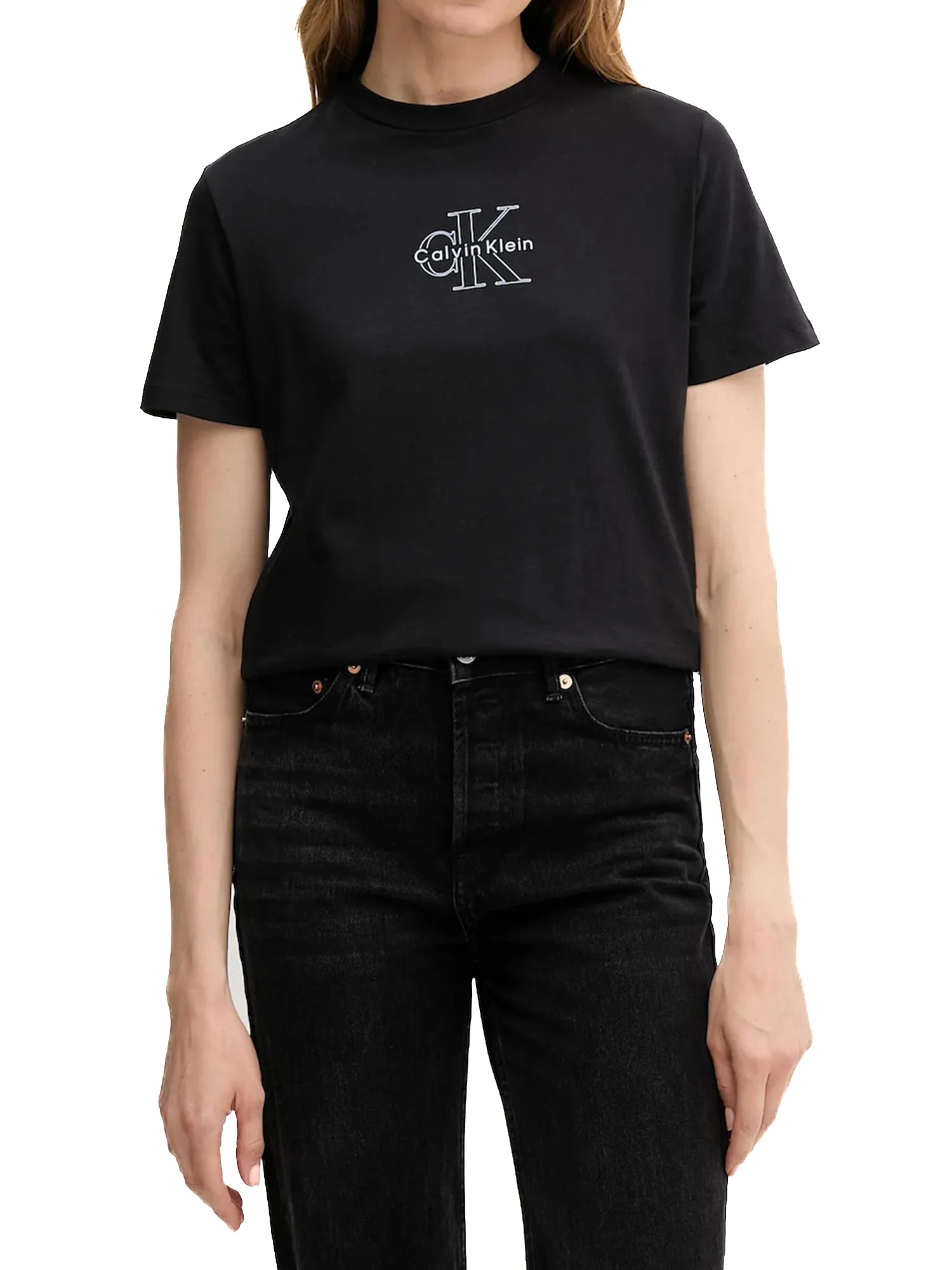 T-shirt Calvin Klein classic fit con logo grafico nero