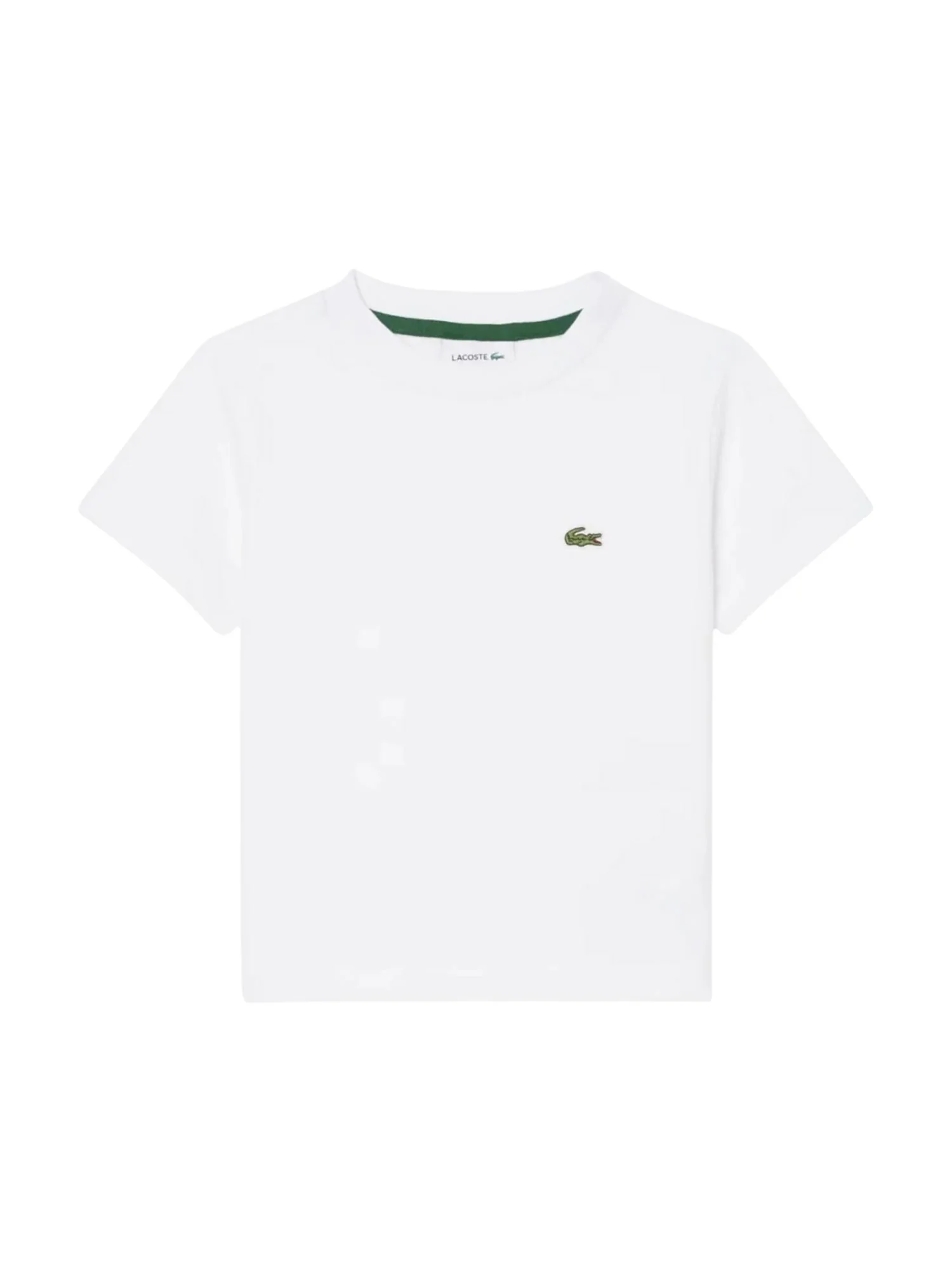 T-shirt manica corta core Lacoste bambino bianco