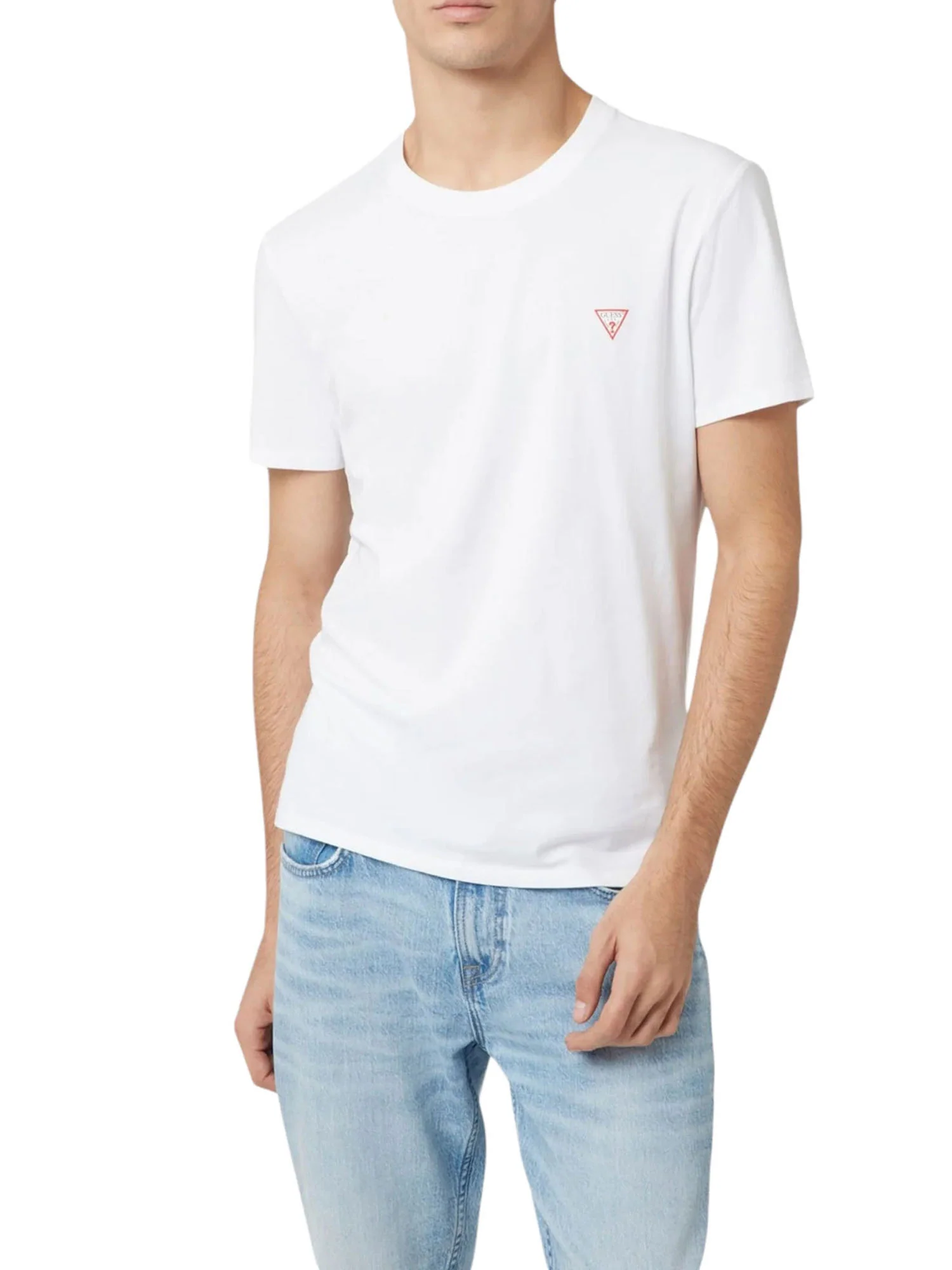 T-shirt Guess Uomo manica corta core 
 bianco