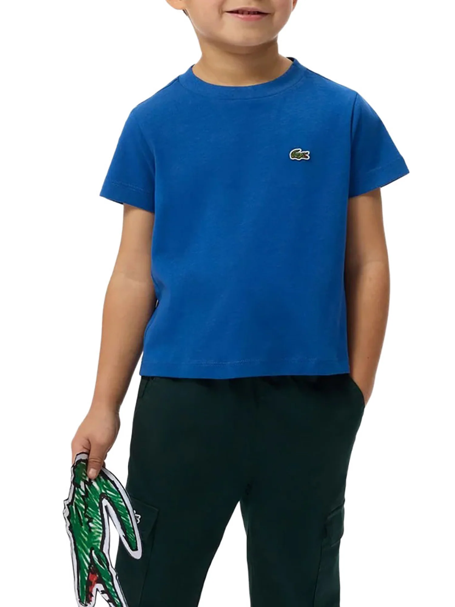 T-shirt manica corta core Lacoste bambino bluette - Image 3