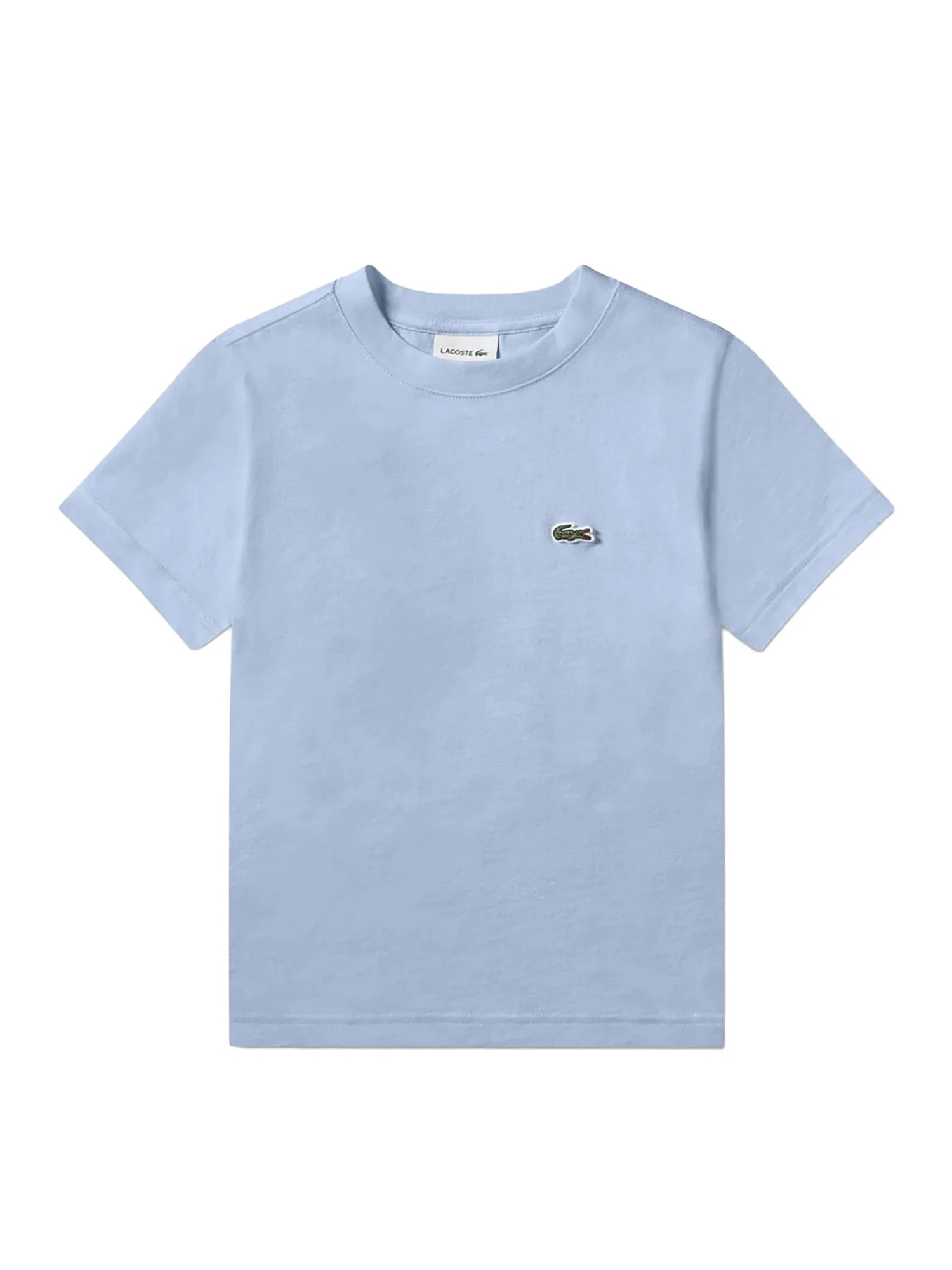 T-shirt manica corta core Lacoste bambino celeste