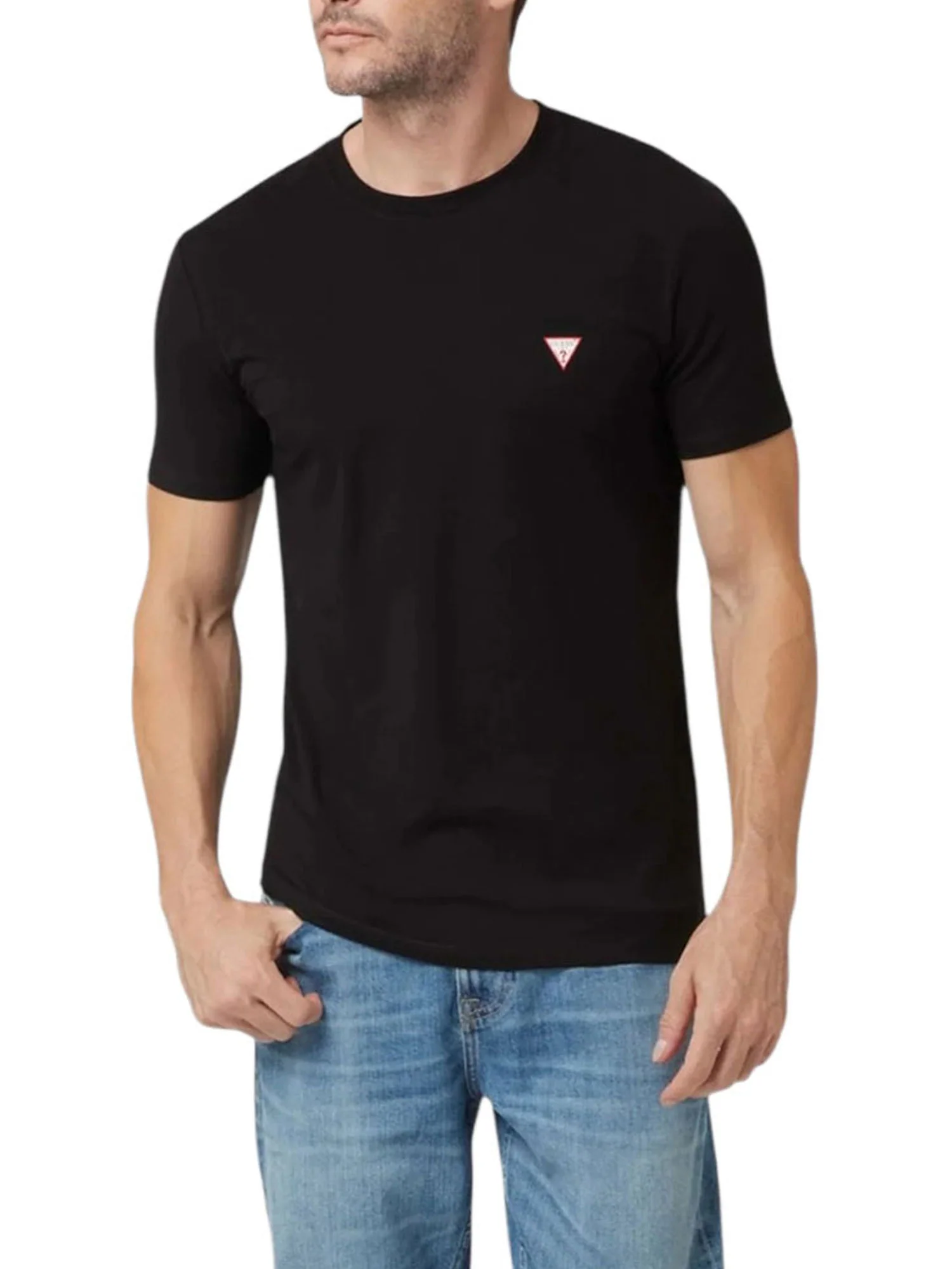 T-shirt Guess Uomo manica corta core 
 nero