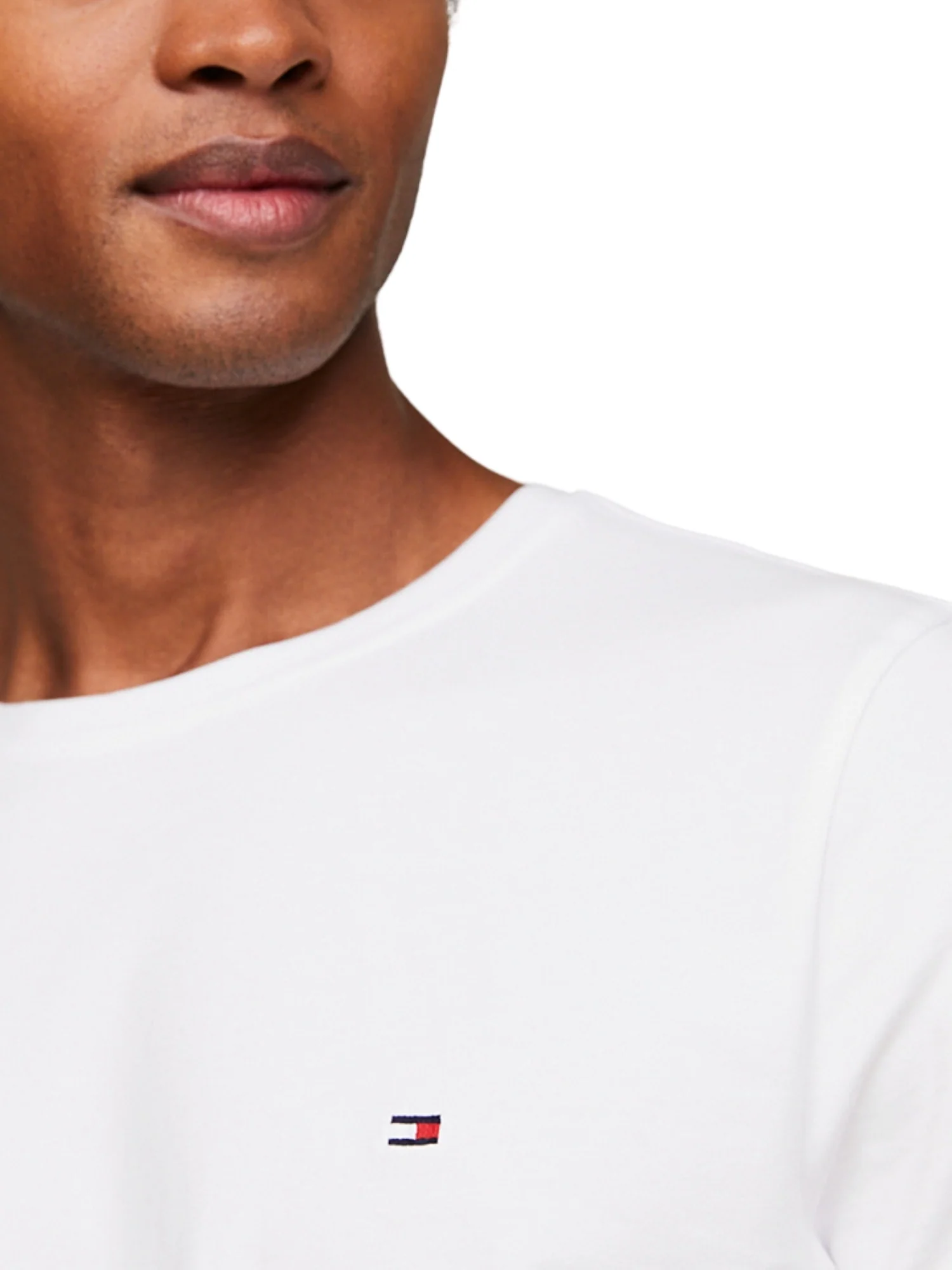 T-shirt con maniche corte Tommy Hilfiger modello core slim stretch bianco - Image 4