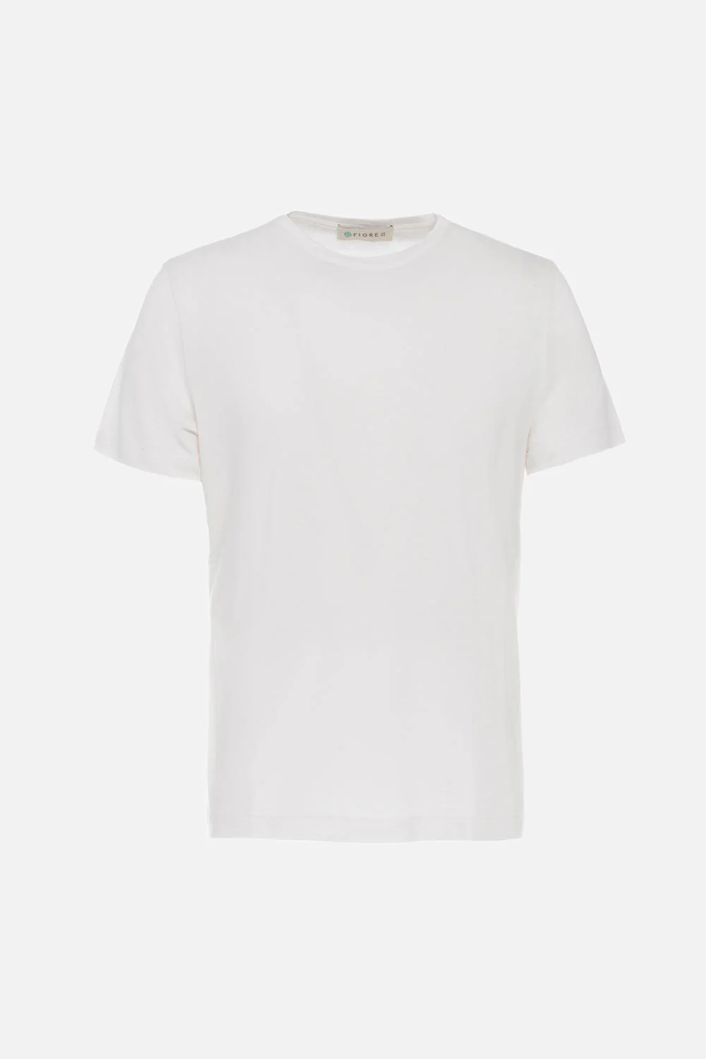 T-shirt in cotone e bamboo bianco
