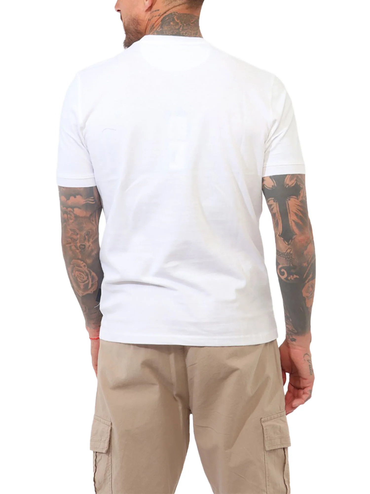 T-shirt Yes Zee Uomo manica corta cotone
 bianco - Image 2