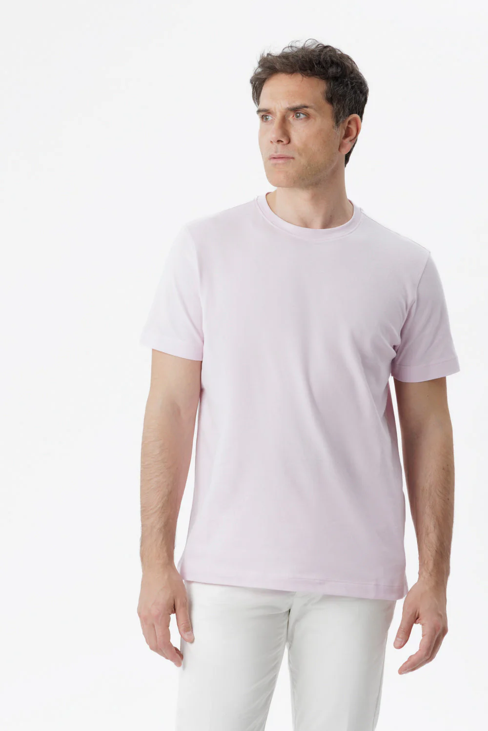 T-shirt in cotone elasticizzato lilla