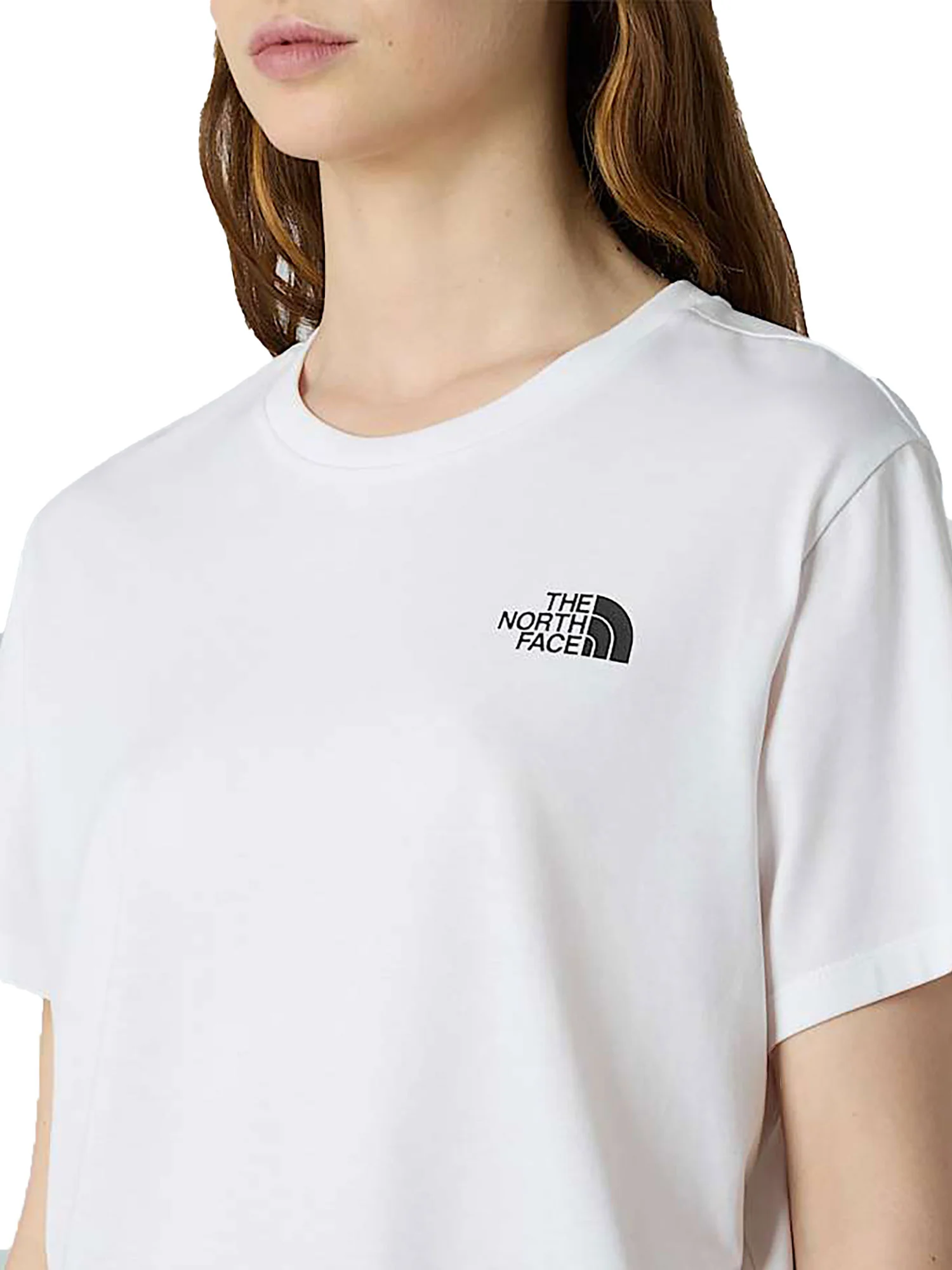 T-shirt corta in vita Simple Dome bianco - Image 3
