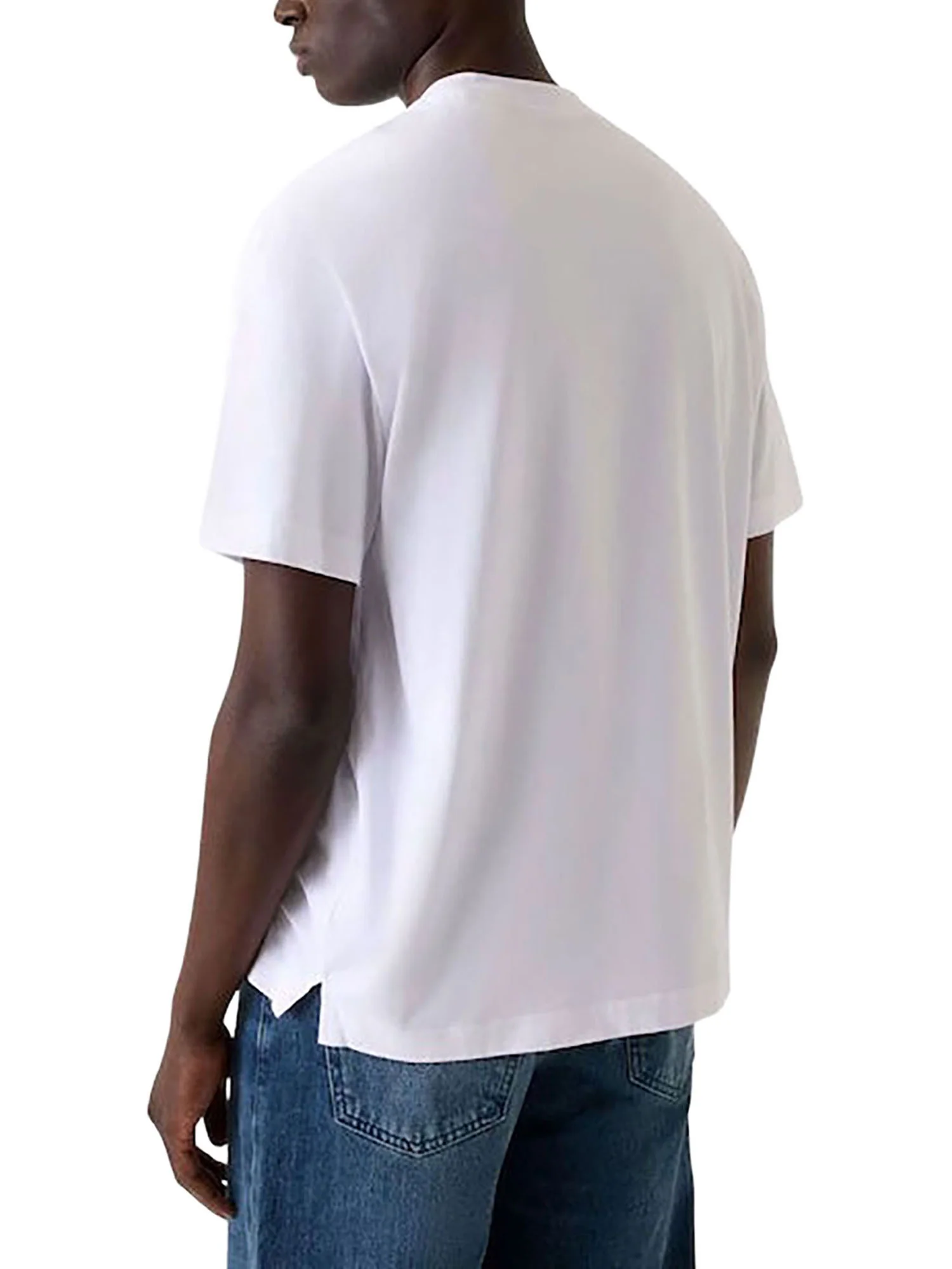 T-shirt Guess Uomo manica corta logo diamante
 bianco - Image 2