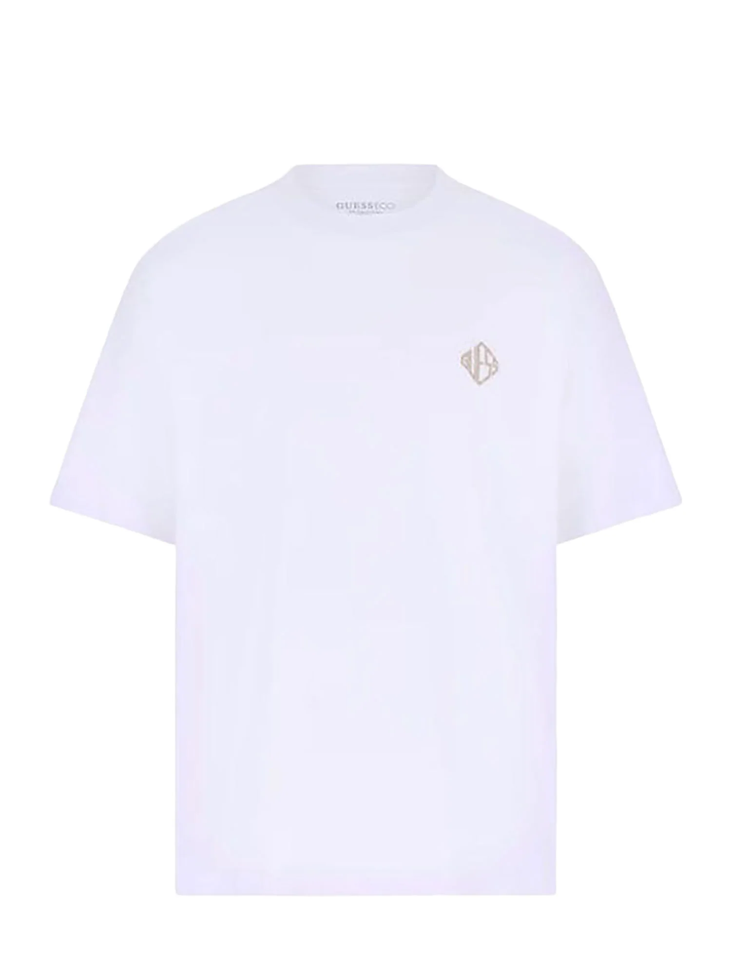 T-shirt Guess Uomo manica corta logo diamante
 bianco - Image 5