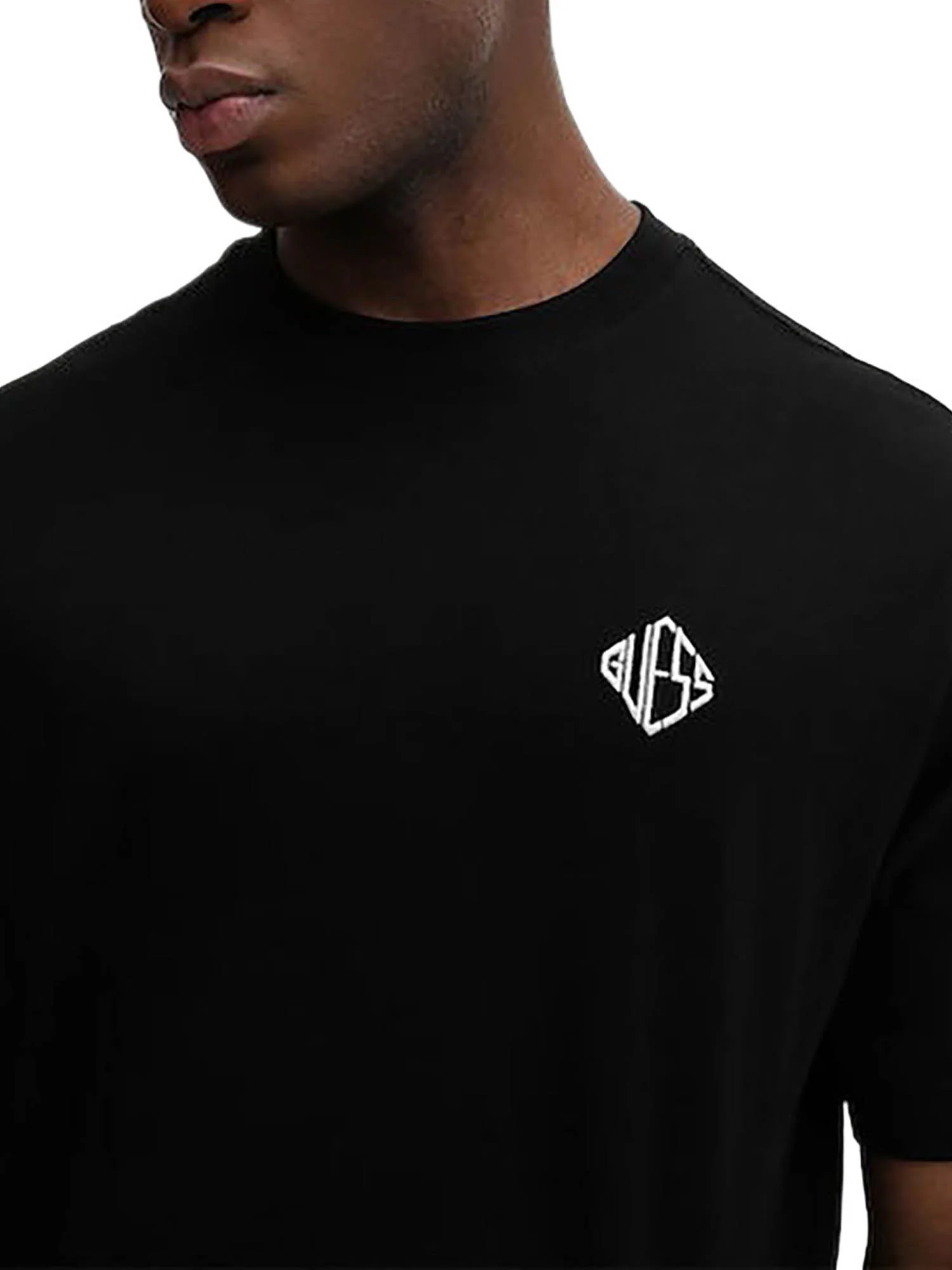 T-shirt Guess Uomo manica corta logo diamante
 nero - Image 3