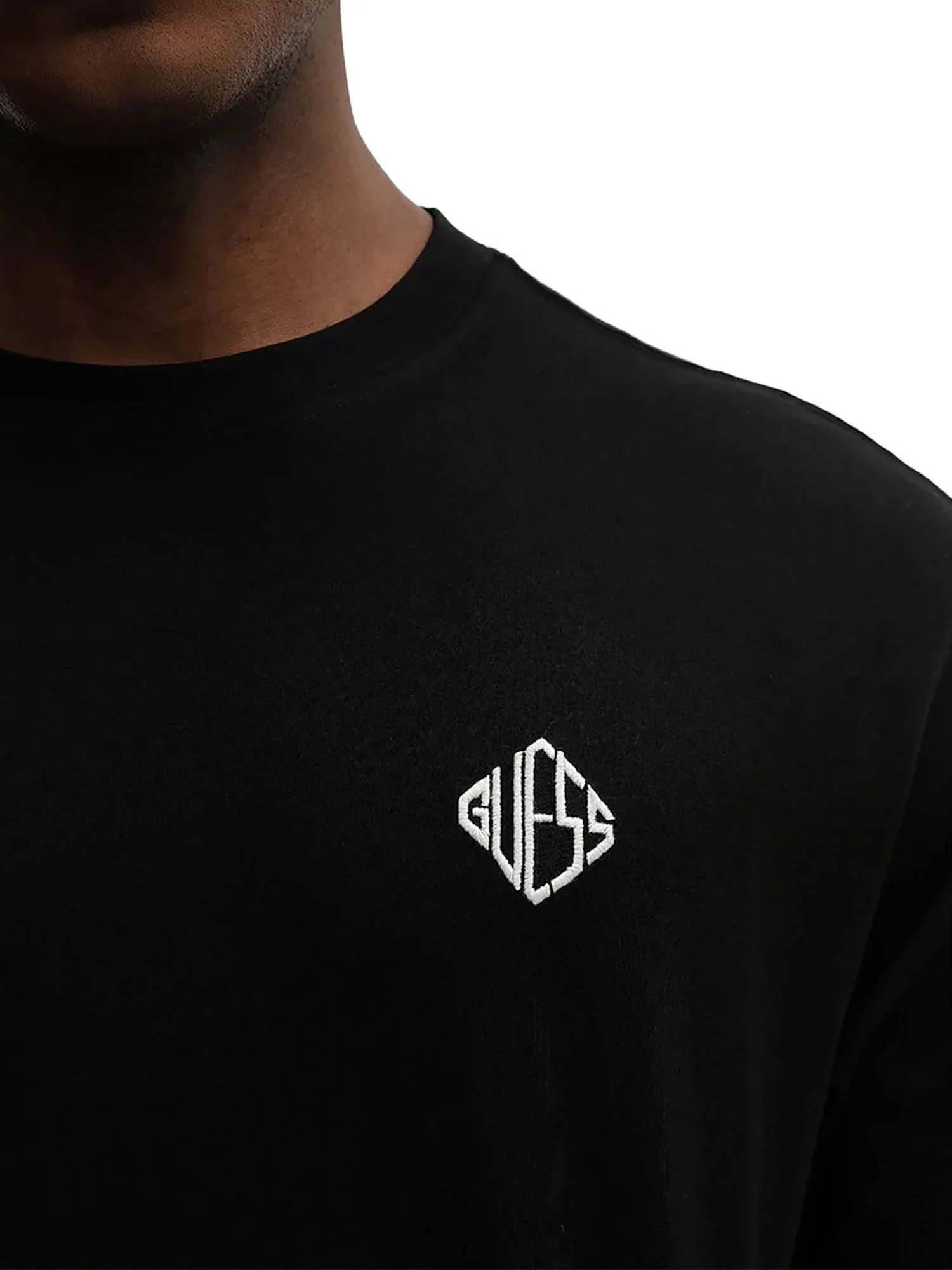 T-shirt Guess Uomo manica corta logo diamante
 nero - Image 4