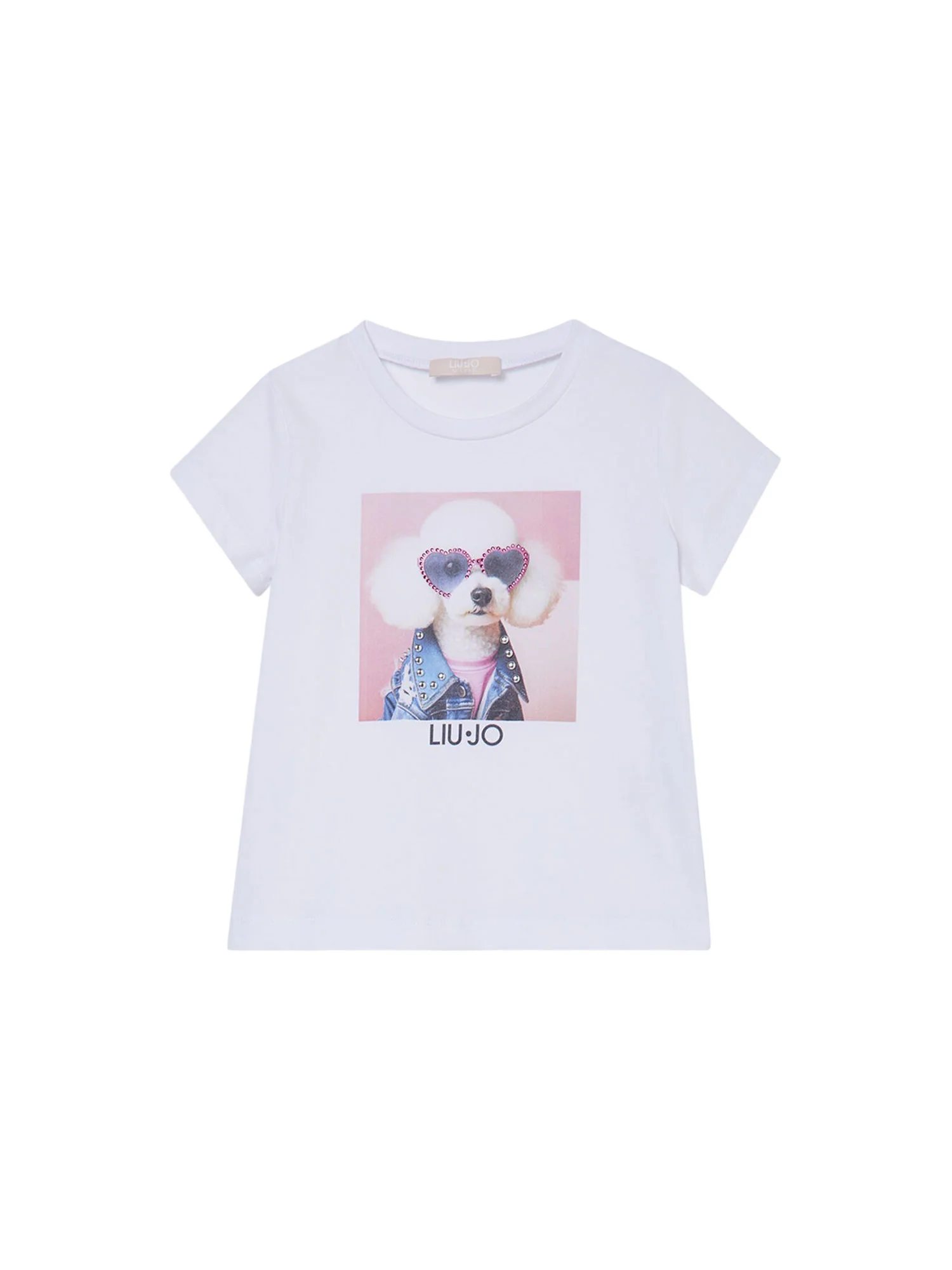 T-shirt Liu Jo Bambina manica corta dog 
 BIANCO