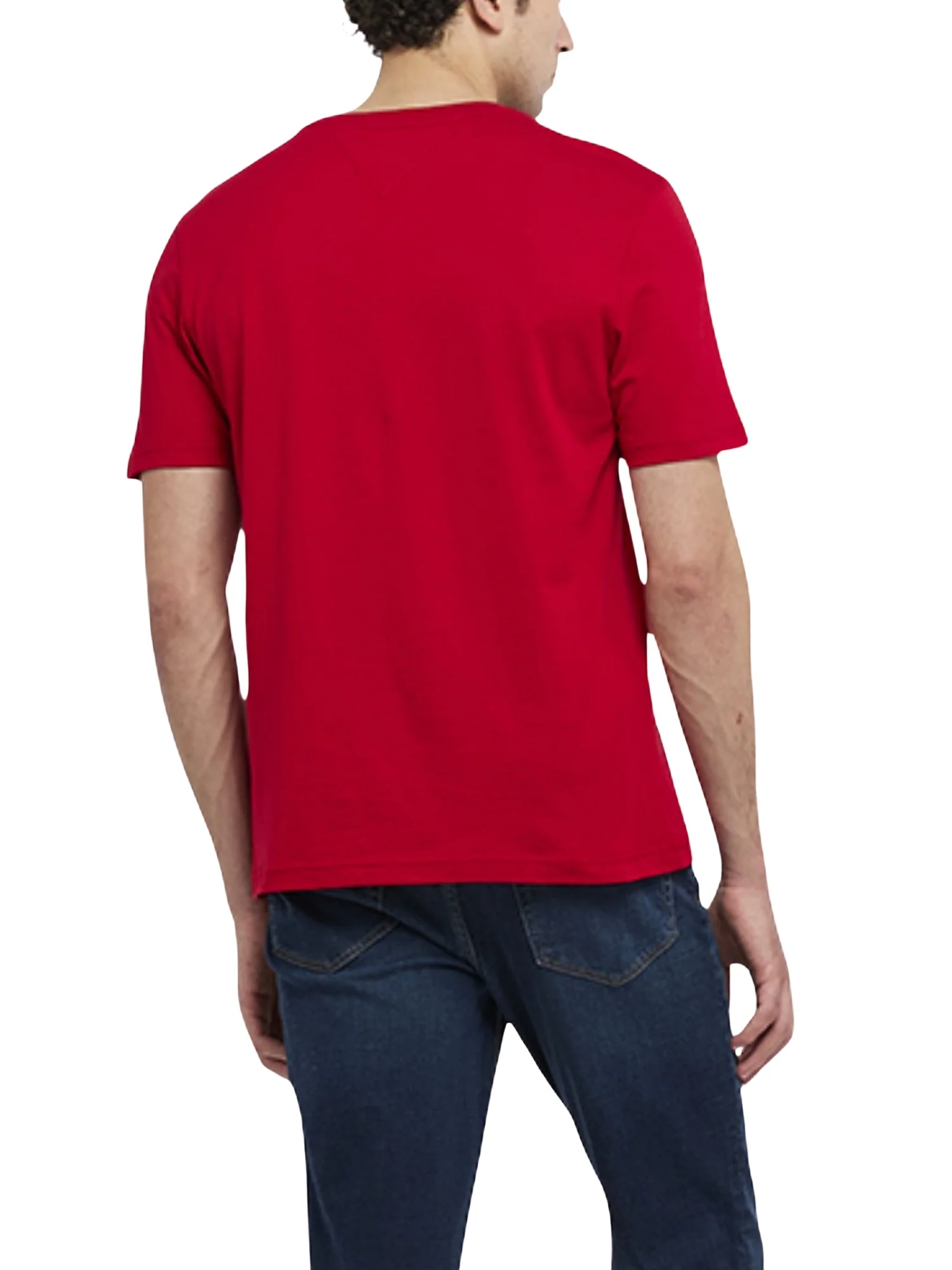 T-shirt con maniche corte Tommy Hilfiger modello embro flag rosso - Image 2
