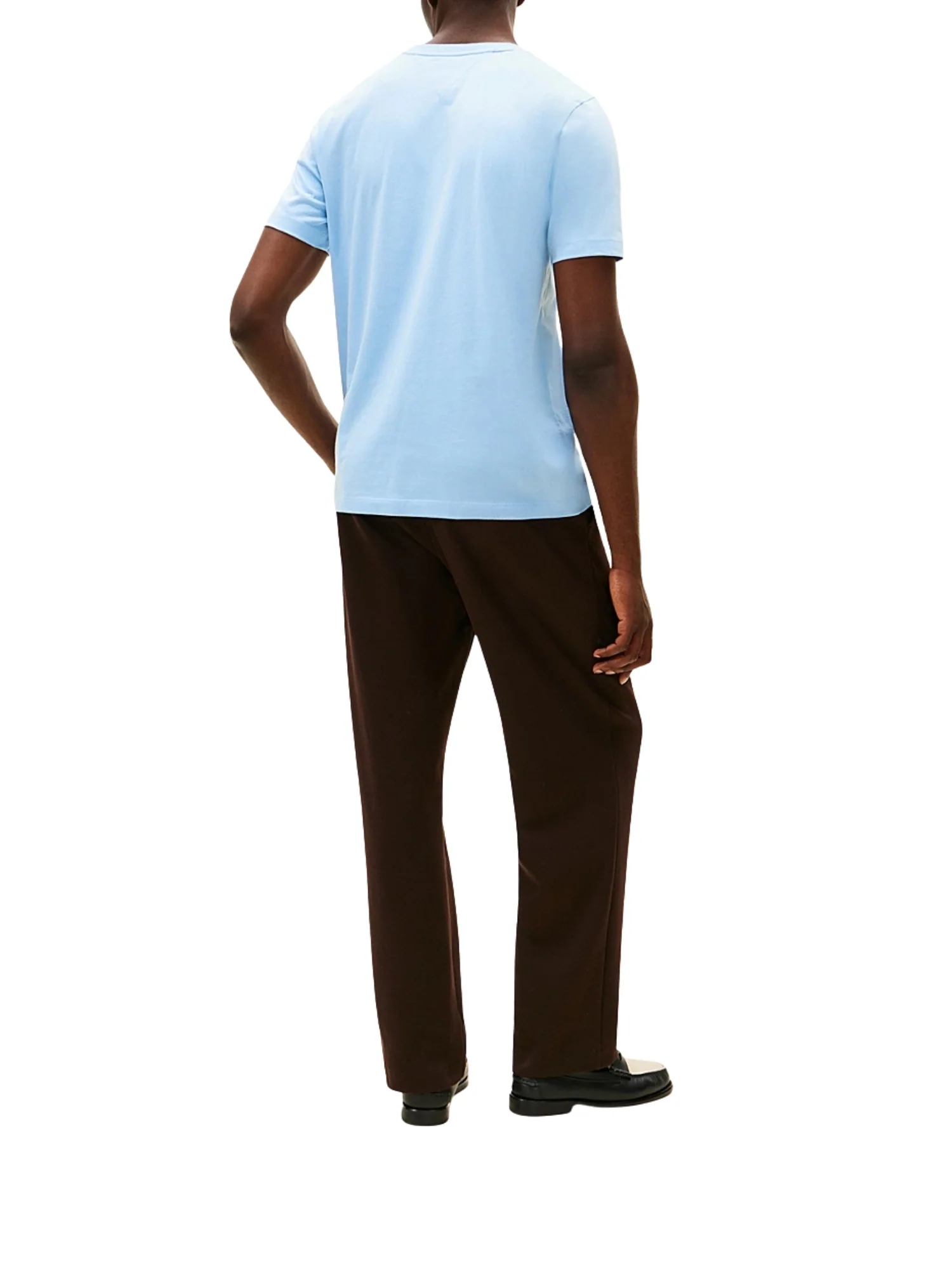 T-shirt con maniche corte Tommy Hilfiger modello est seasonal reg fit celeste - Image 2