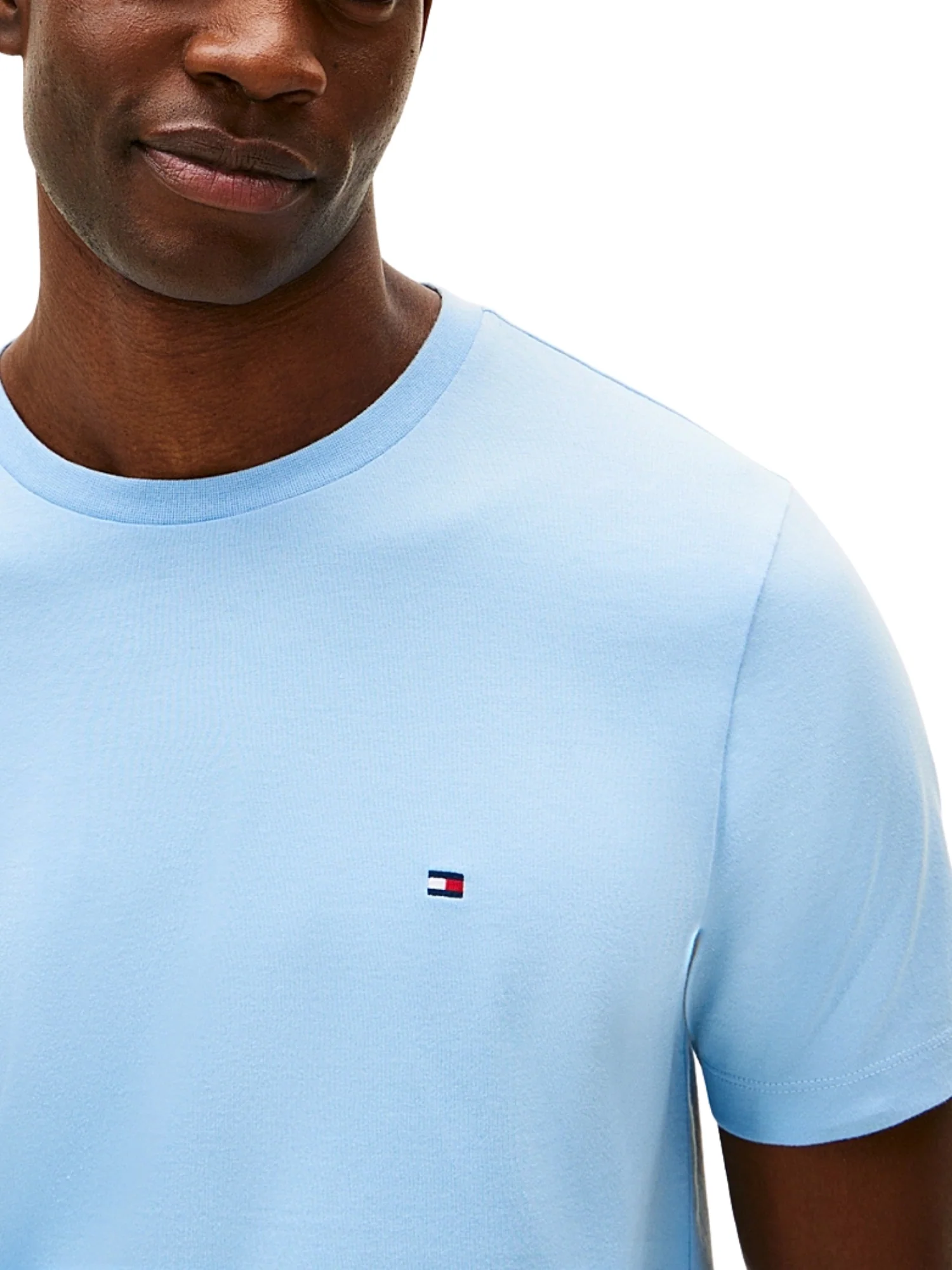T-shirt con maniche corte Tommy Hilfiger modello est seasonal reg fit celeste - Image 4