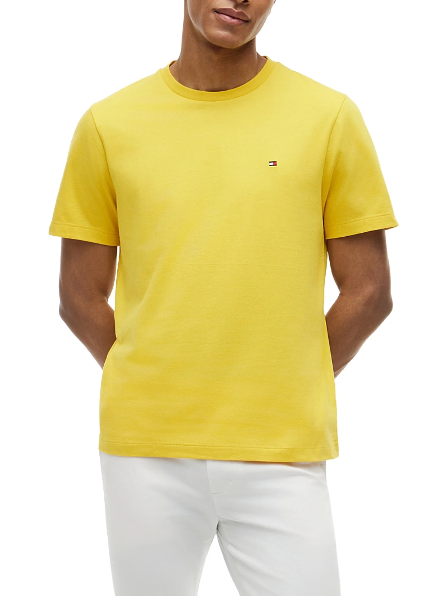 T-shirt con maniche corte Tommy Hilfiger modello est seasonal reg fit giallo