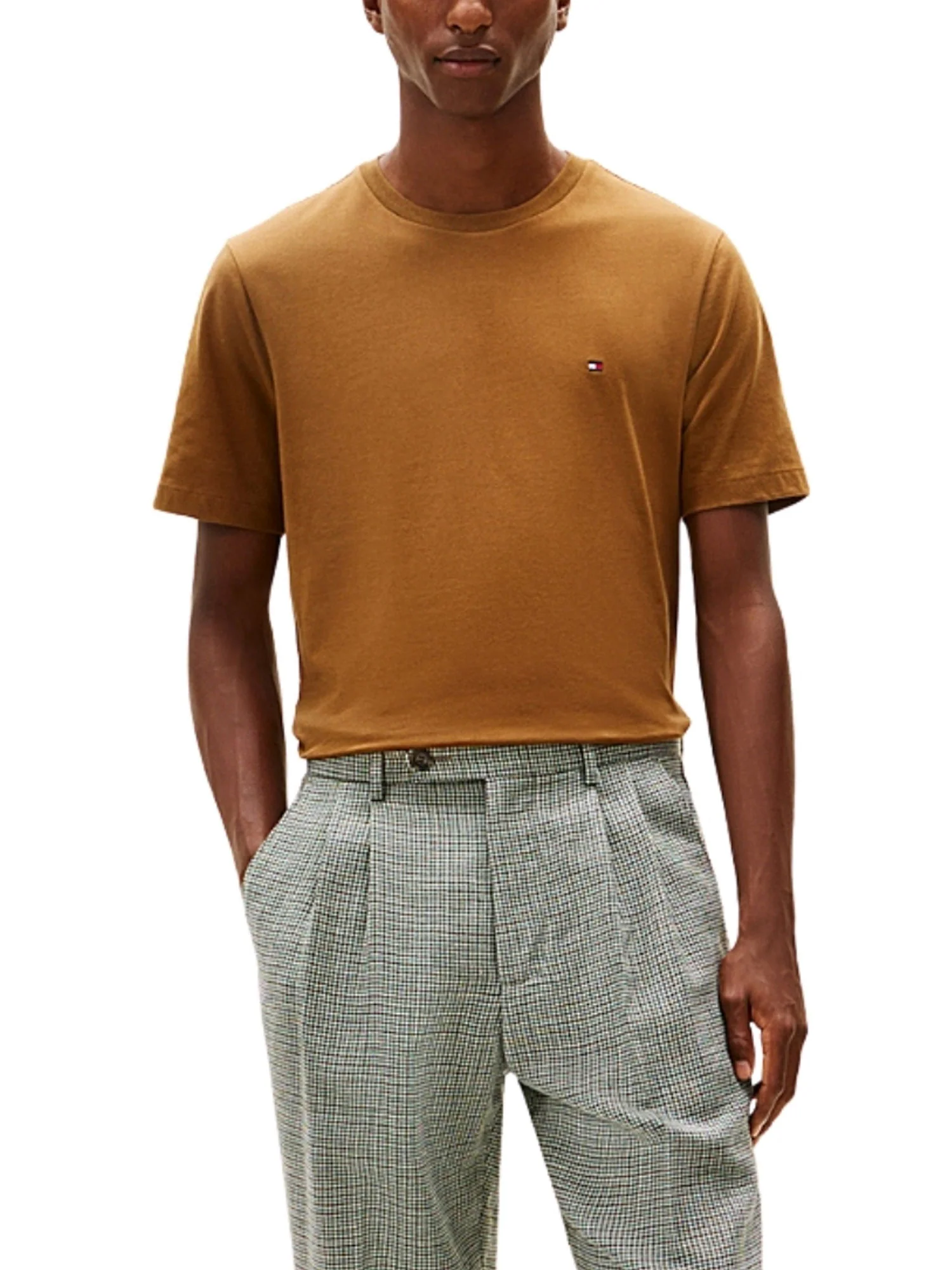 T-shirt con maniche corte Tommy Hilfiger modello est seasonal reg fit kaki