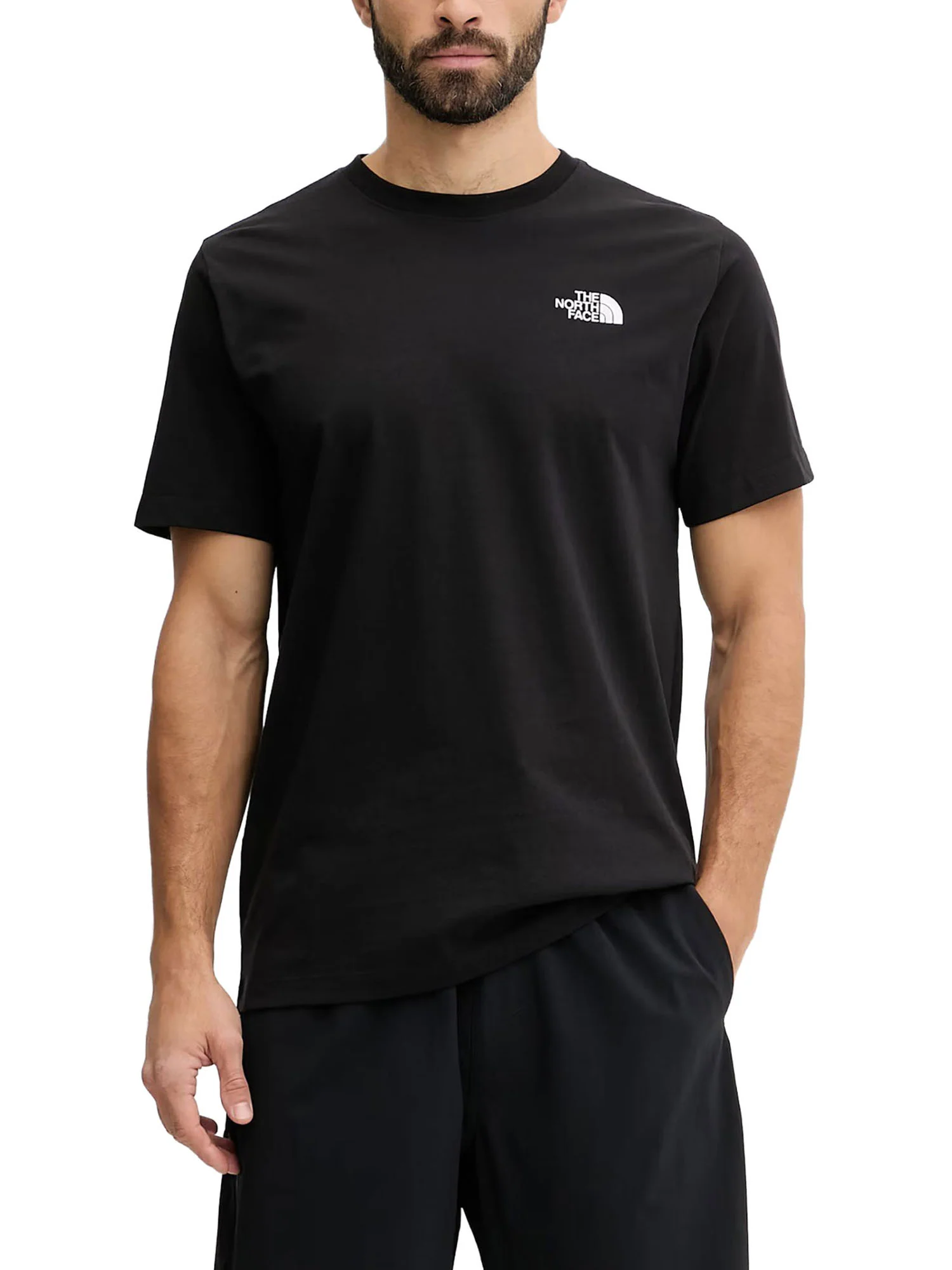T-shirt The North Face Uomo manica corta evolution box nse 
 nero/bianco