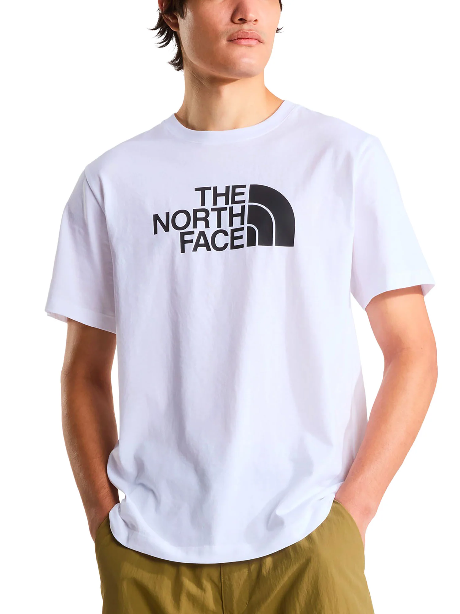 T-shirt The North Face Uomo manica corta evolution half dome 
 Bianco/Nero