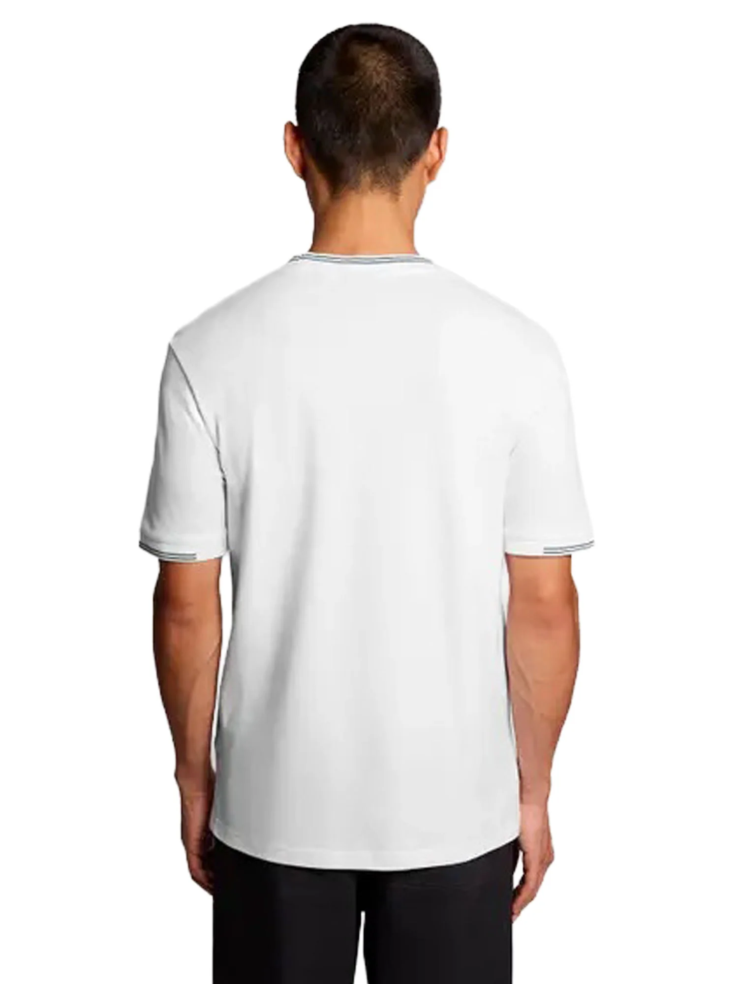 T-shirt manica corta fine tipped Lyle&Scott Uomo bianco/verde - Image 2