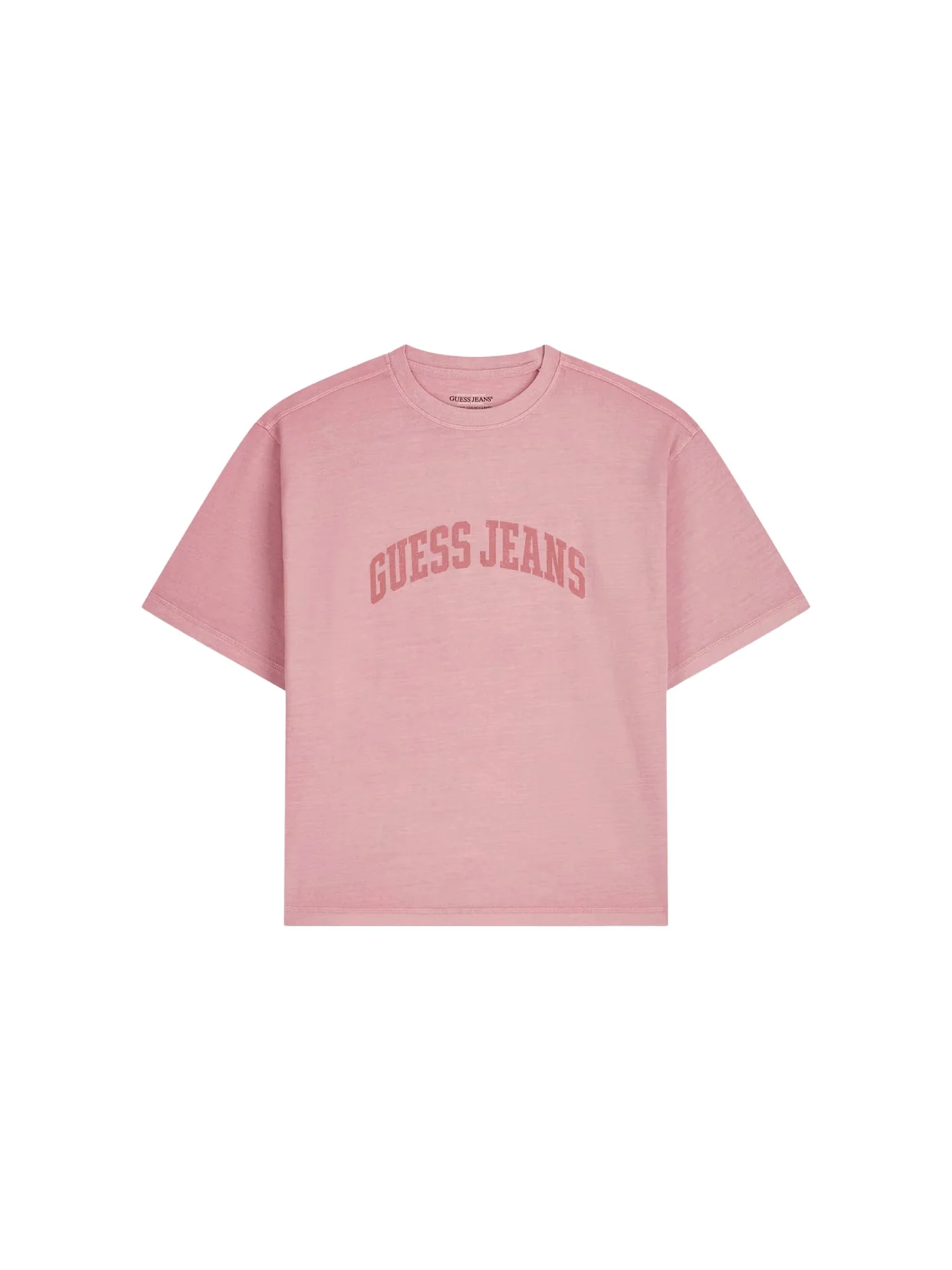 T-shirt Guess uomo manica corta Boxy Cropped rosa - Image 4