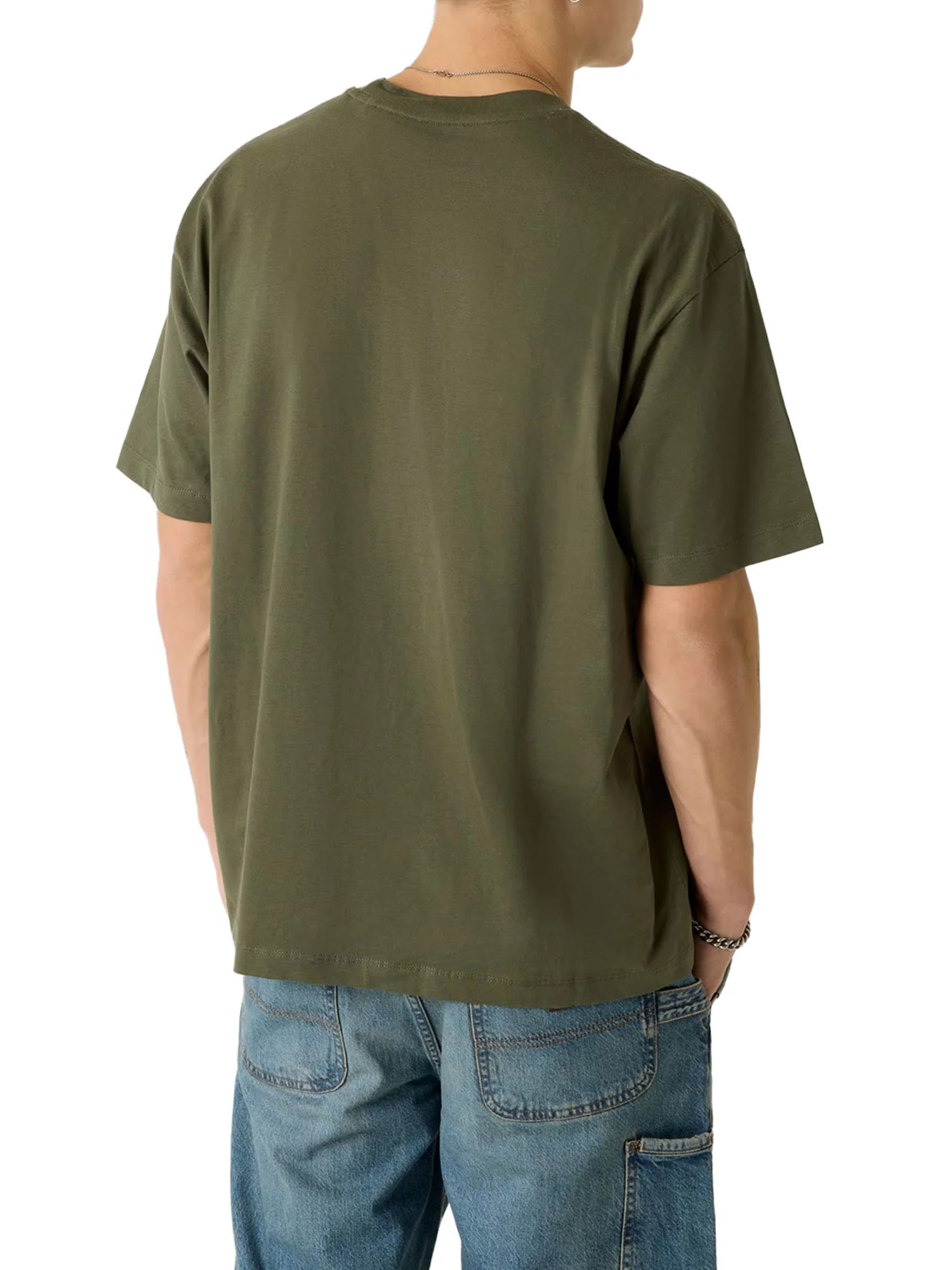 T-shirt Guess uomo manica corta Mini triangle verde - Image 2