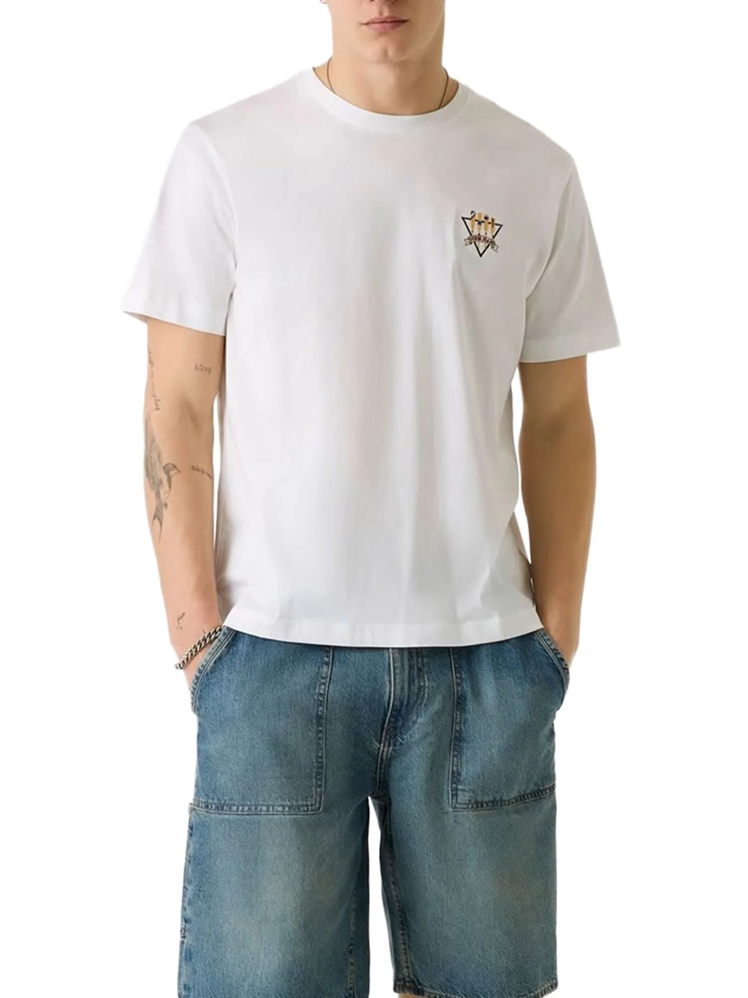 T-shirt Guess uomo manica corta Reg Nautical bianco