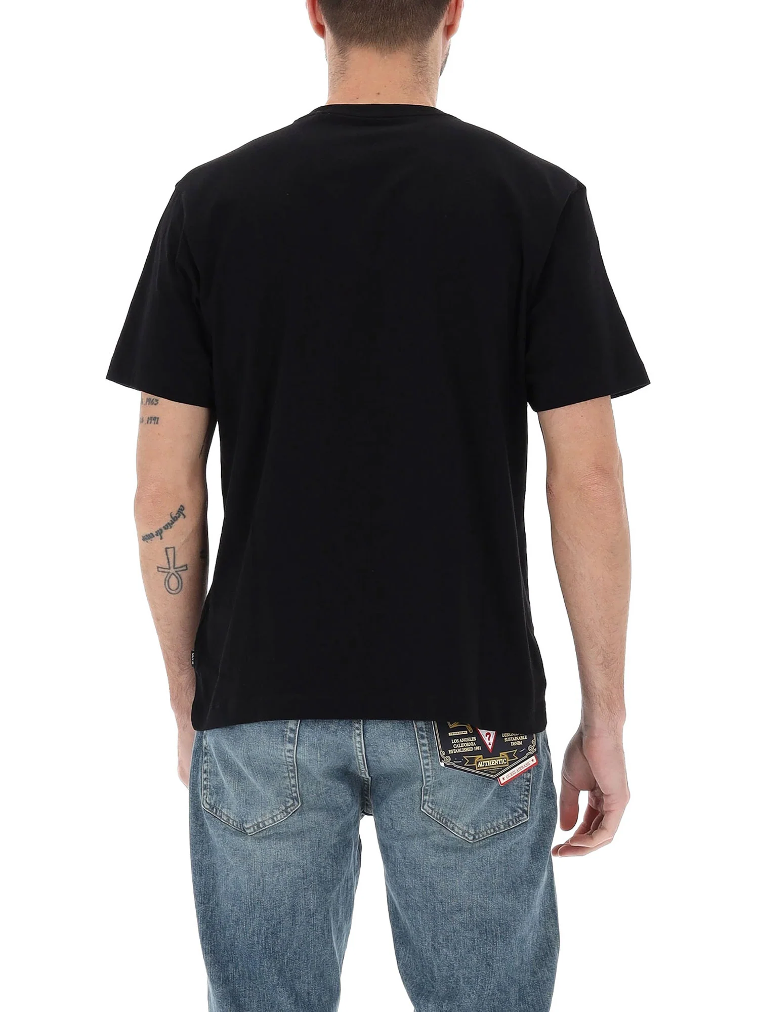 T-shirt Guess uomo manica corta Reg Nautical nero - Image 2