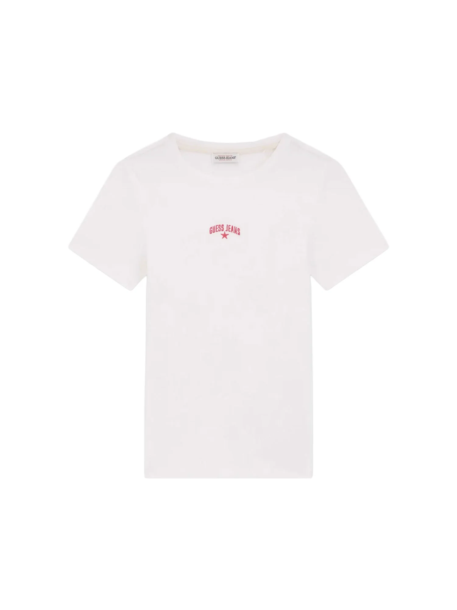 T-shirt Guess donna manica corta Rib Embro bianco - Image 4