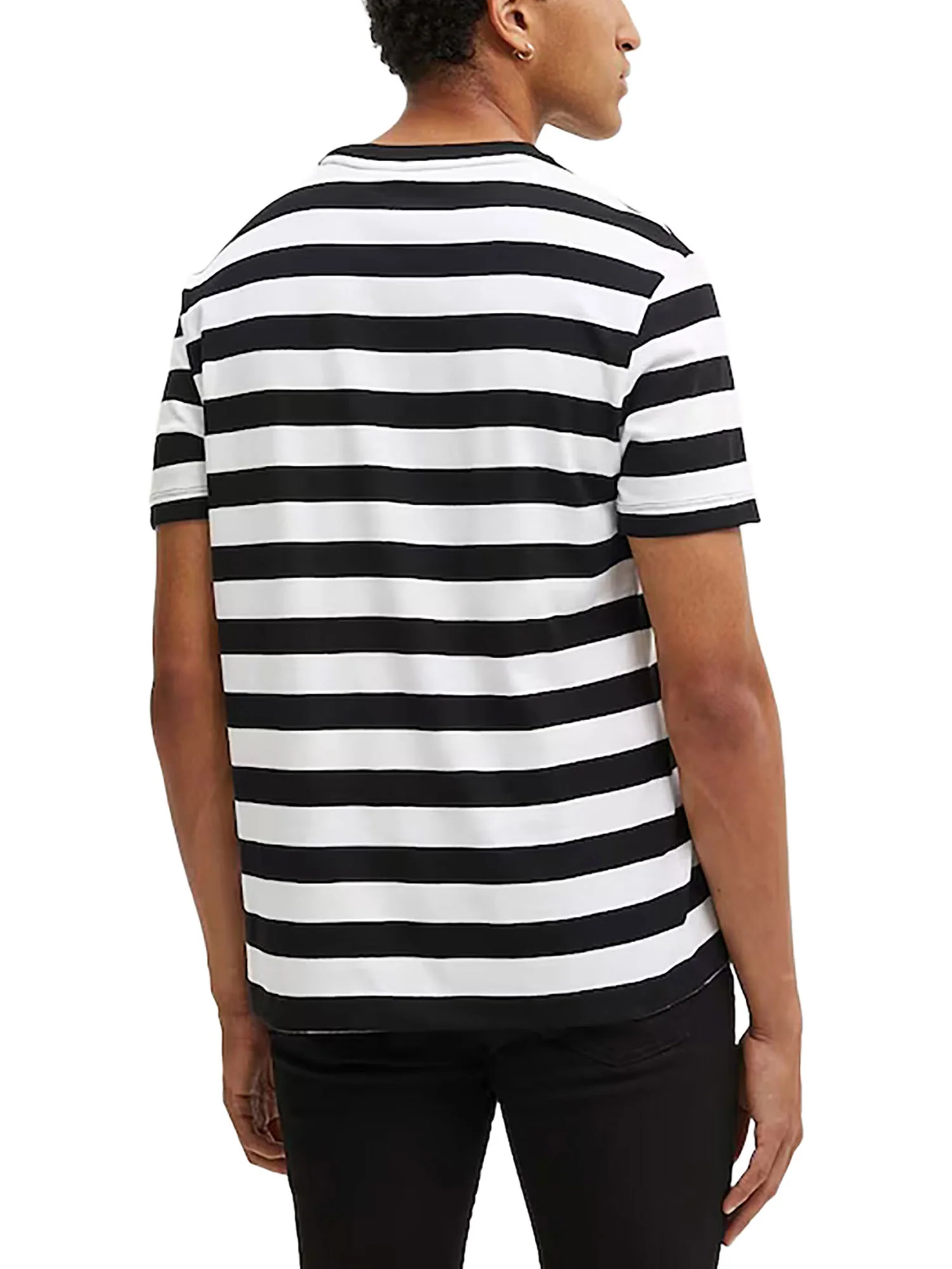T-shirt Guess uomo manica corta Striped bianco/blu - Image 2