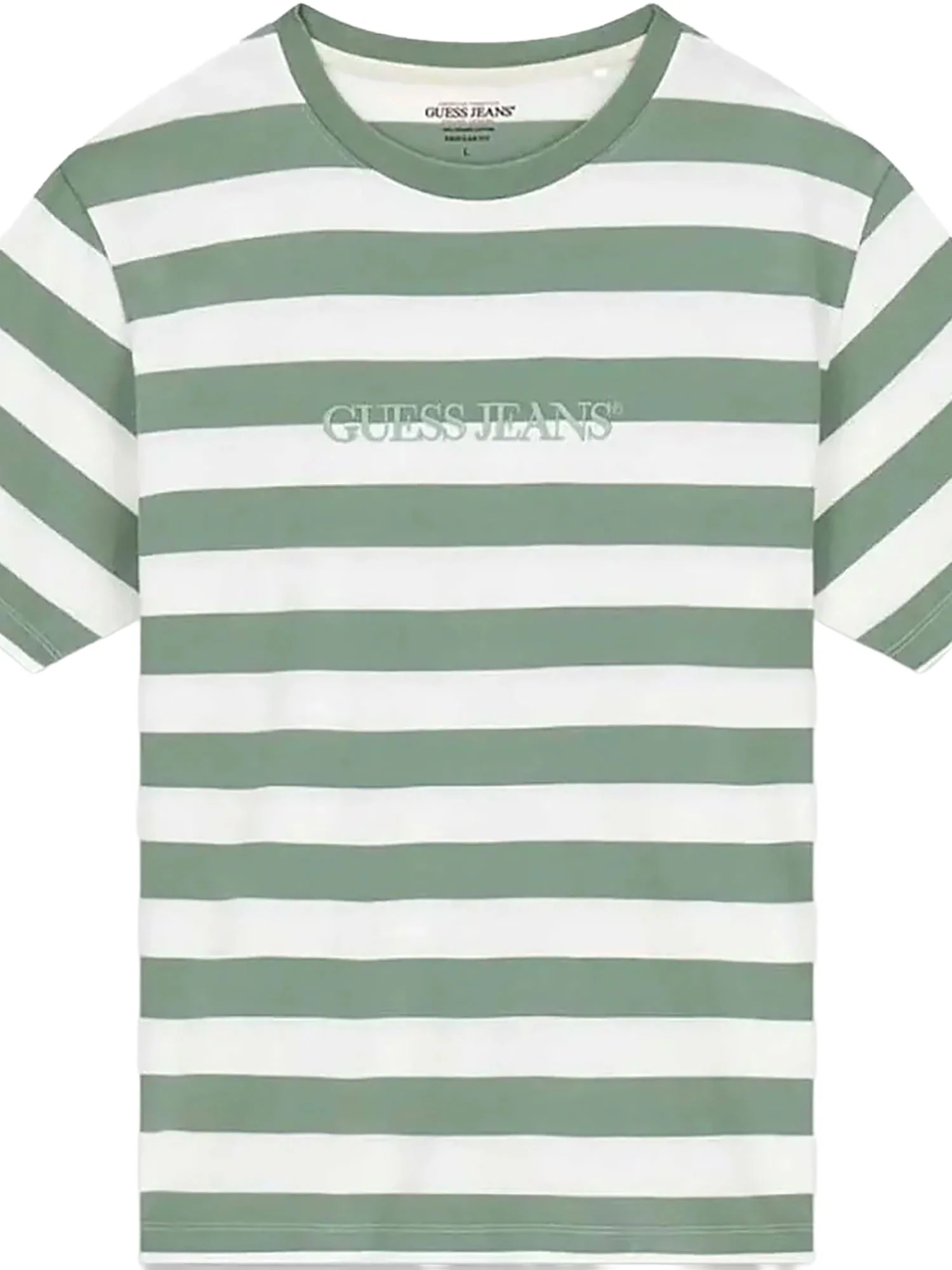 T-shirt Guess uomo manica corta Striped salvia/bianco - Image 2